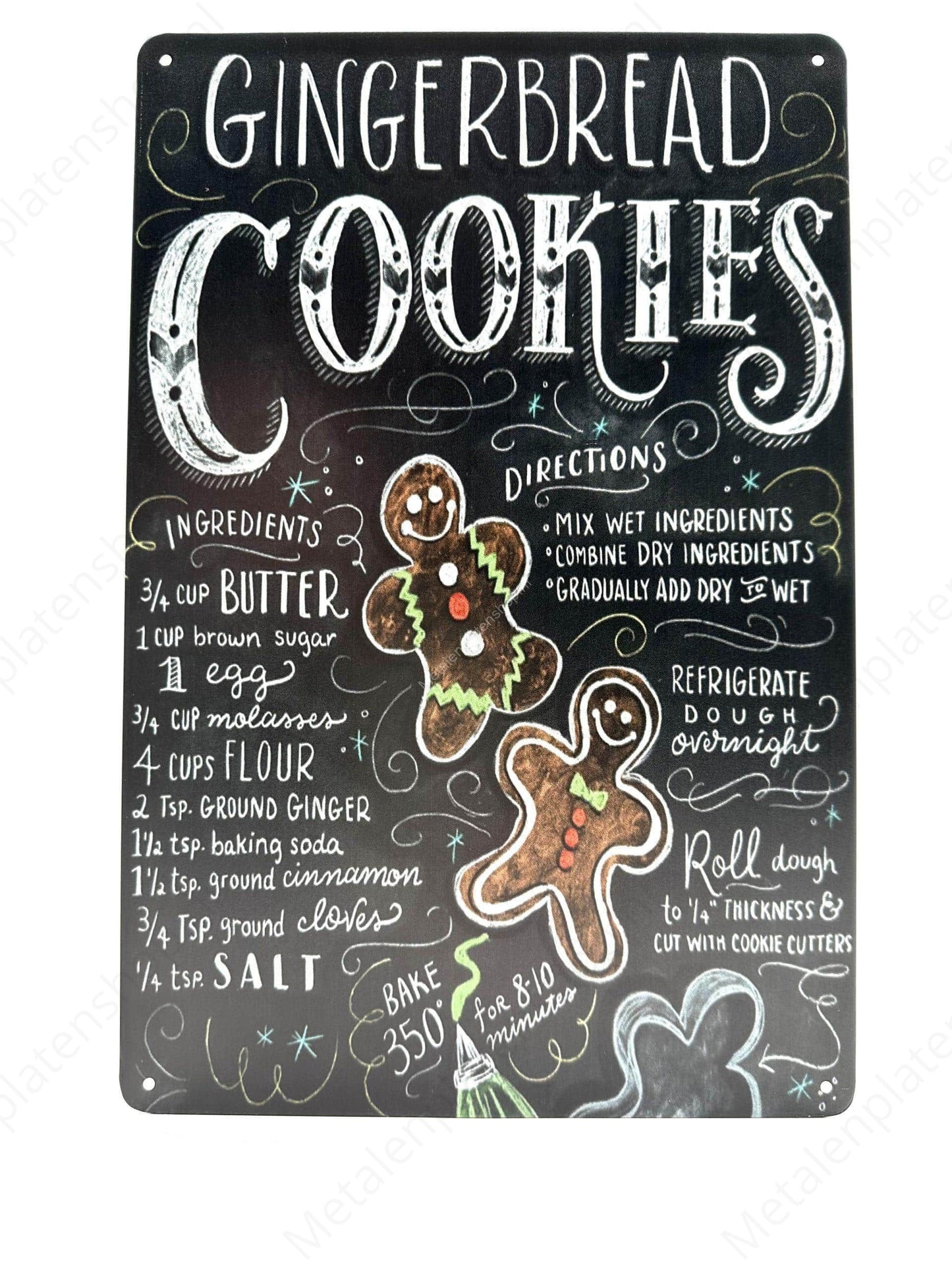 Gingerbread Cookies - Metal Wall Sign