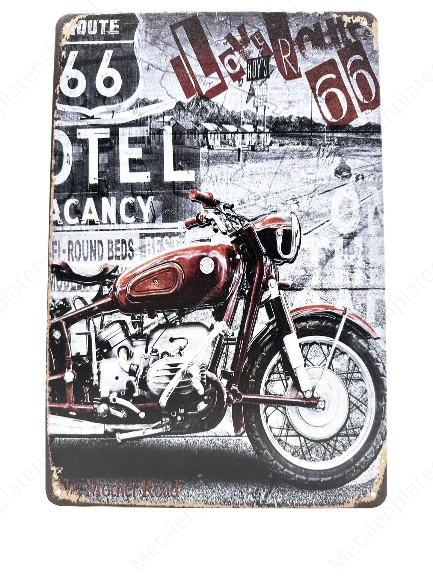 I Love Route 66 - Metal Wall Sign