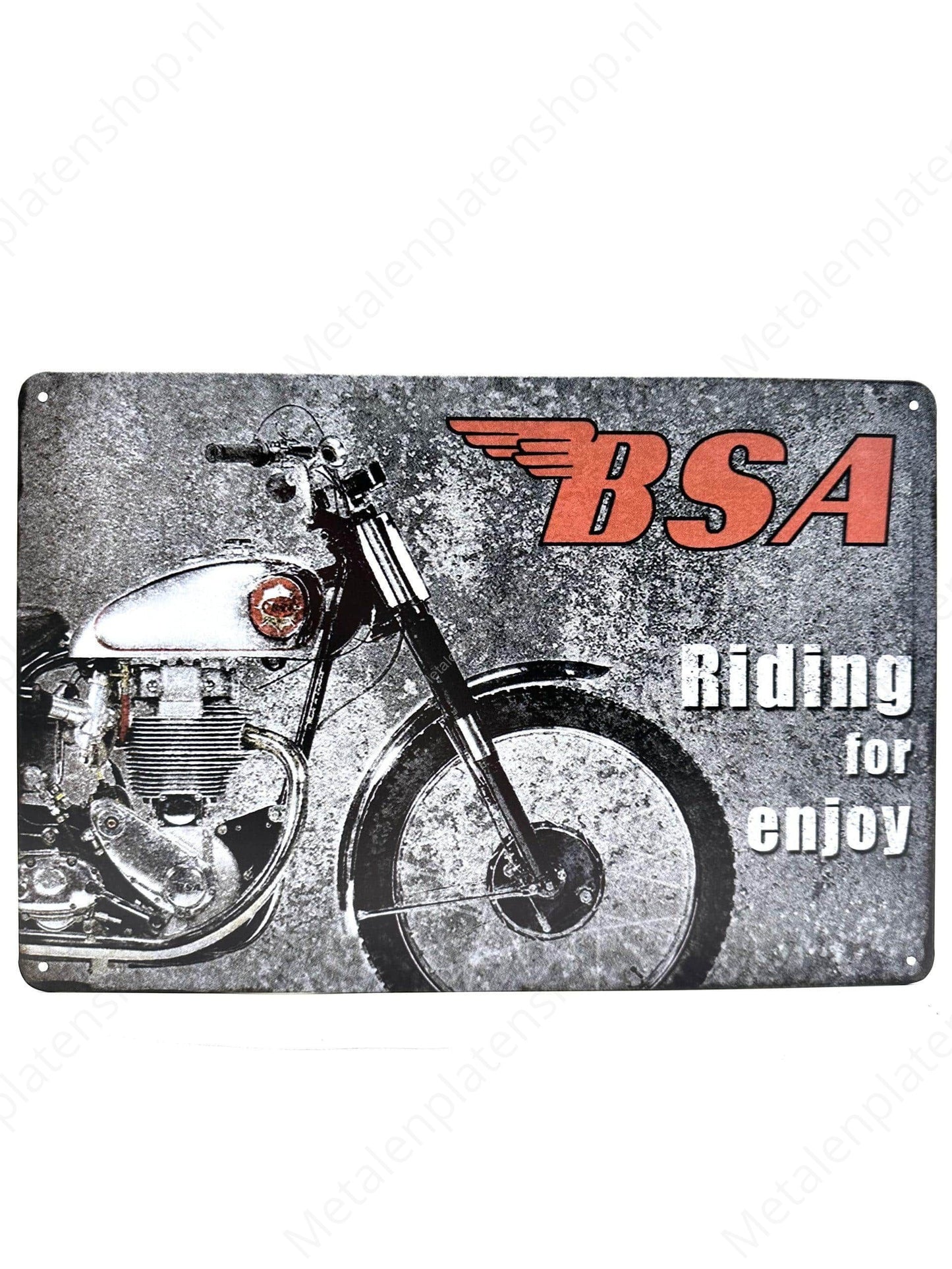 BSA Riding for enjoy - Metal Wall Sign