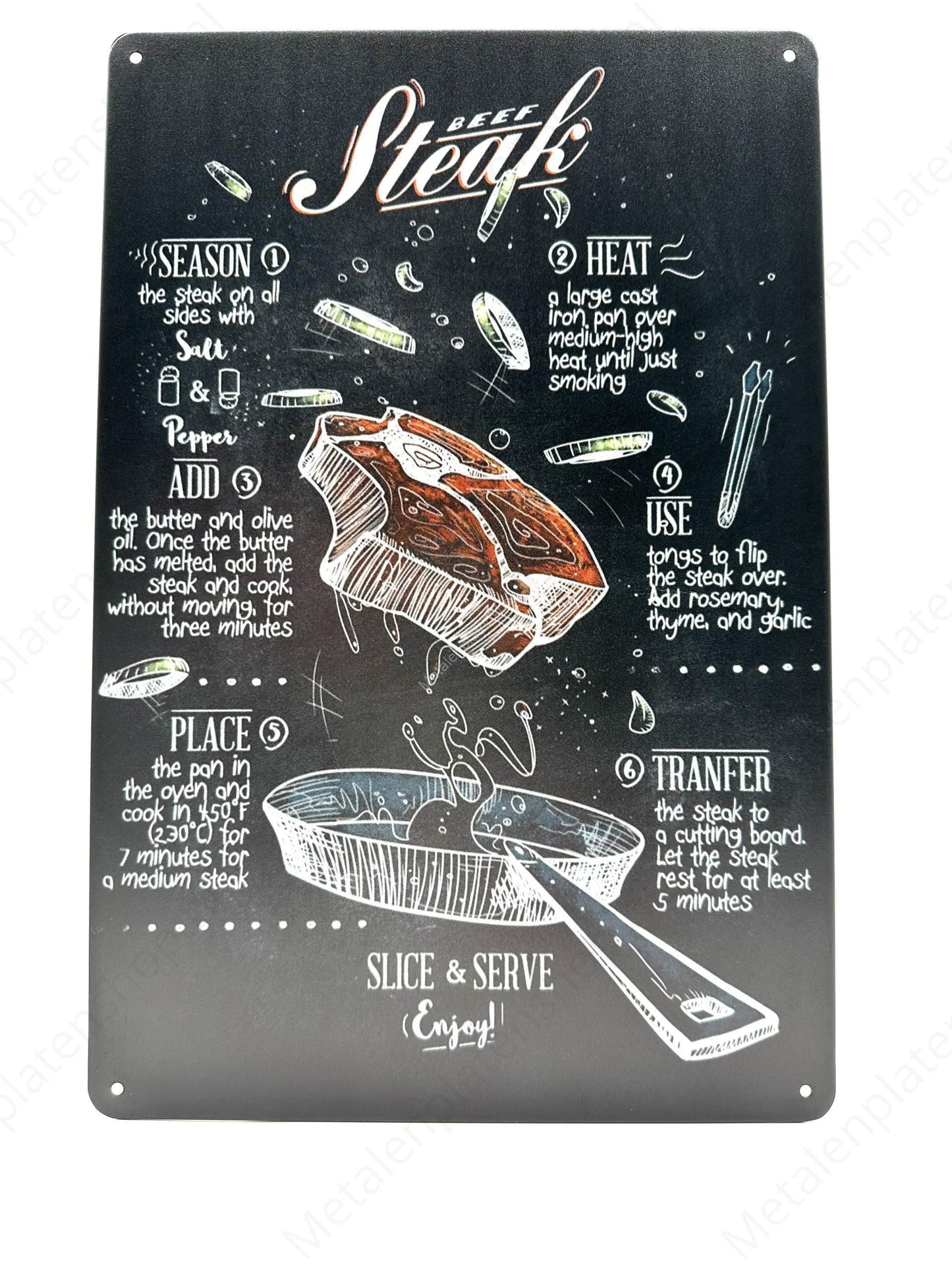 Beef Steak - Metal Wall Sign