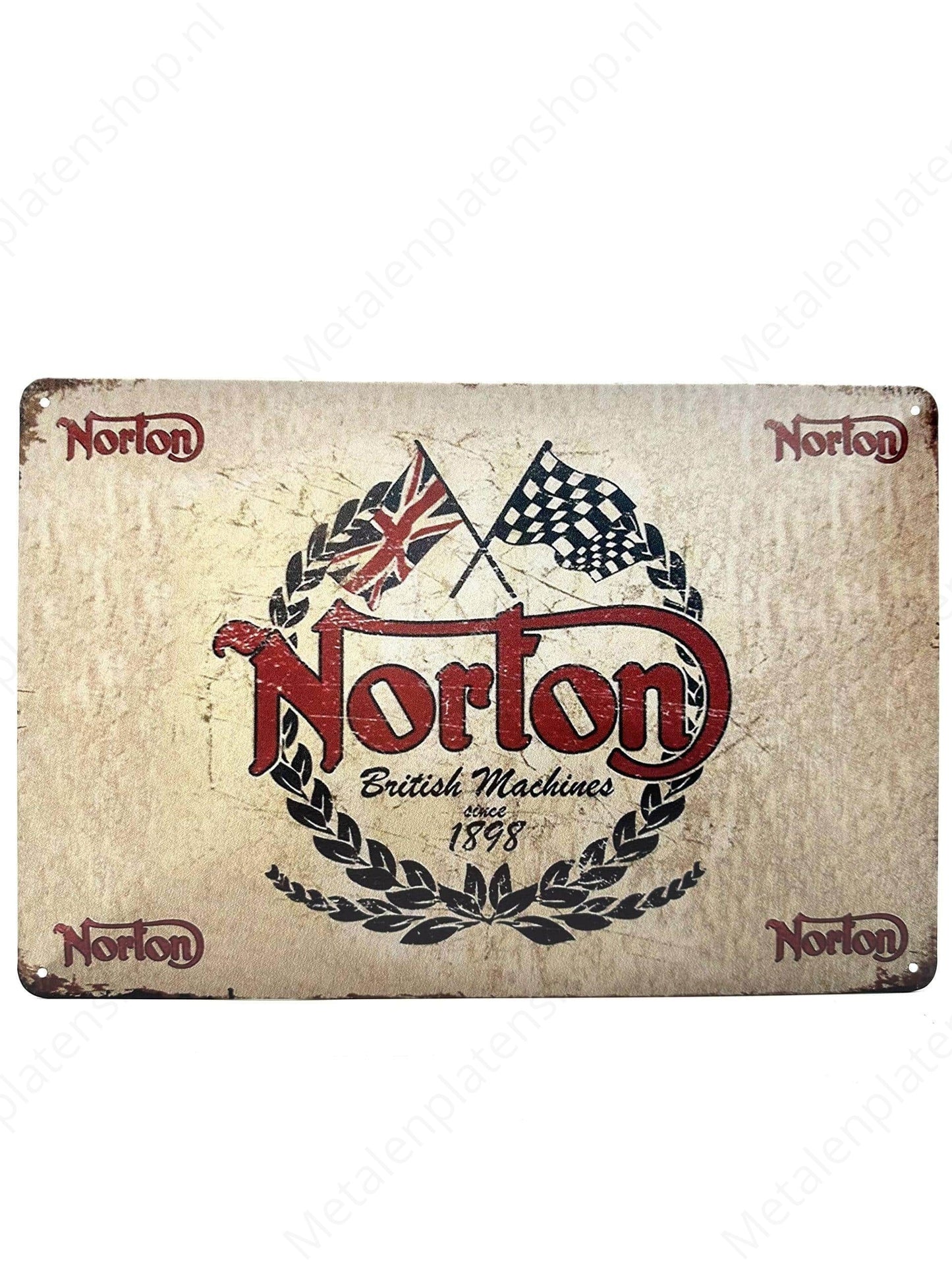 Norton British Machines 1898 – Metallwandschild