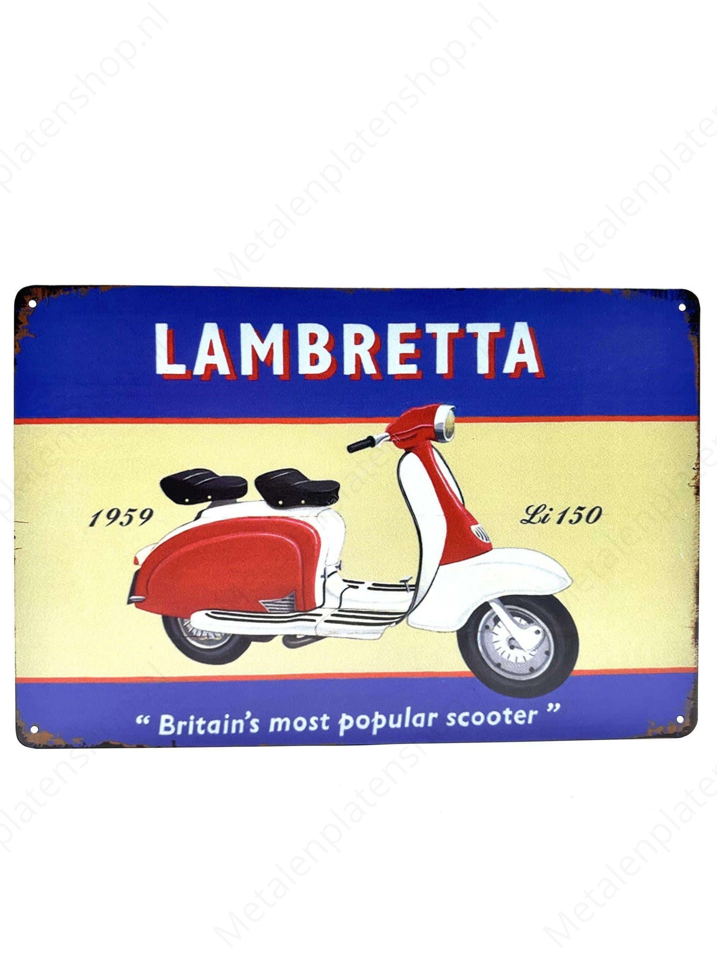 Lambretta 1959 Li 150 - Metallwandschild