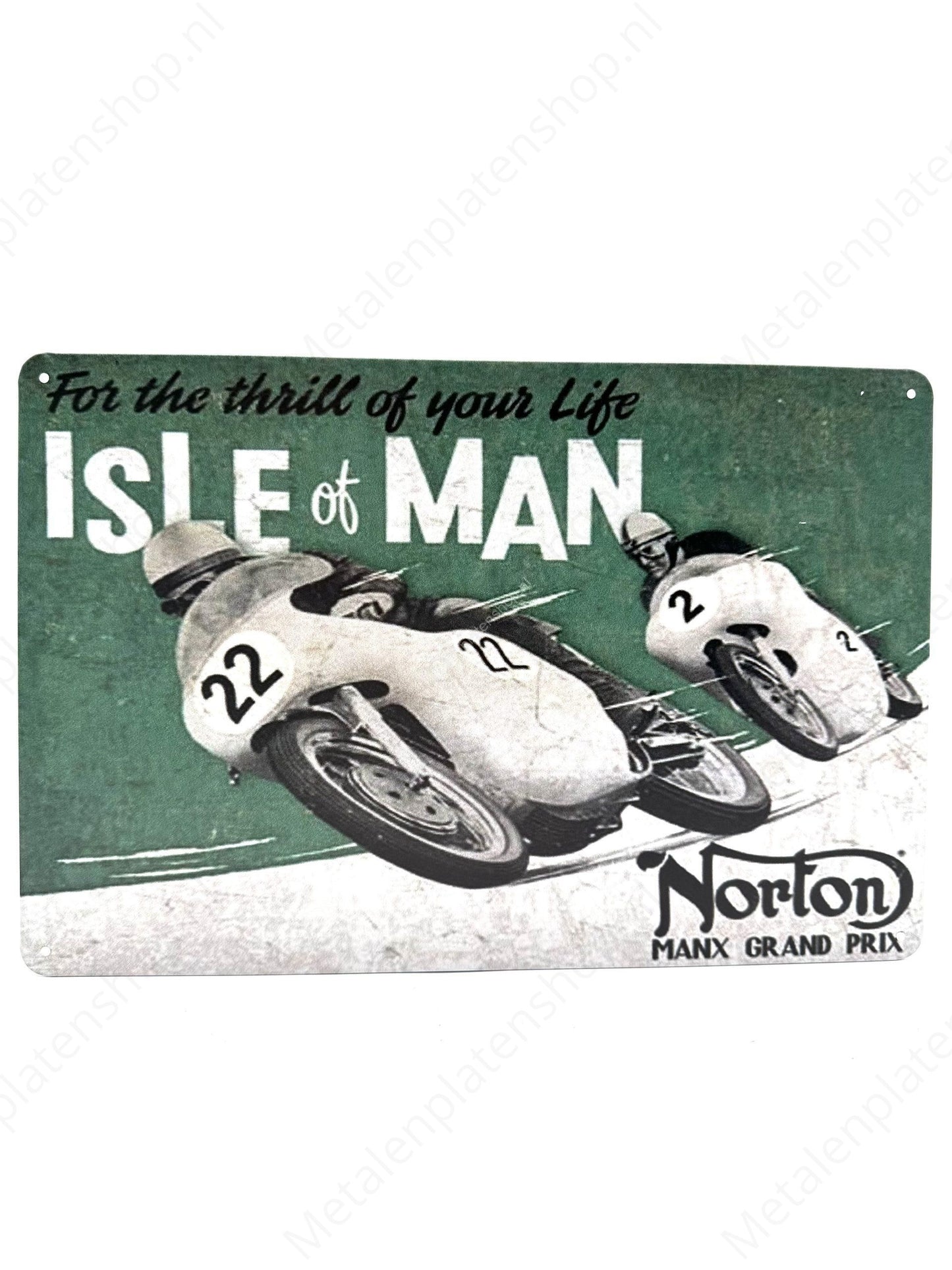 Isle &amp; Man Norton - Metal Wall Sign
