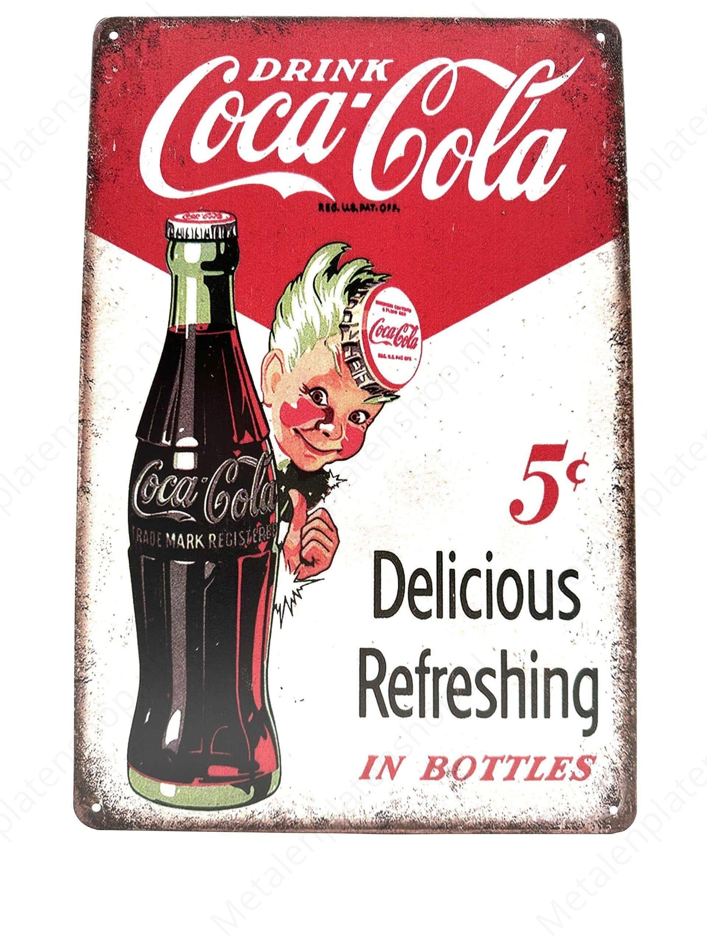 Leckere Coca-Cola - Metall-Wandschild