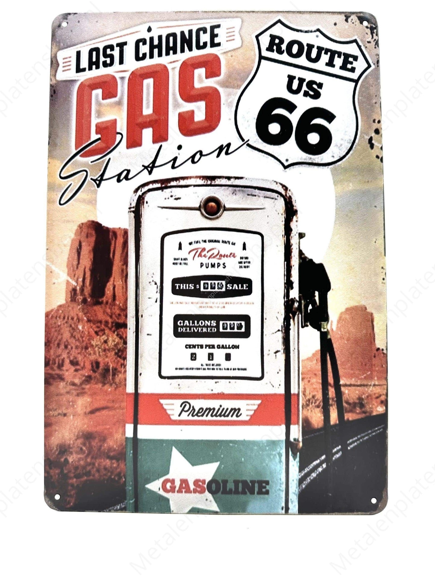 Last Chance Route US 66 - Metal Wall Sign