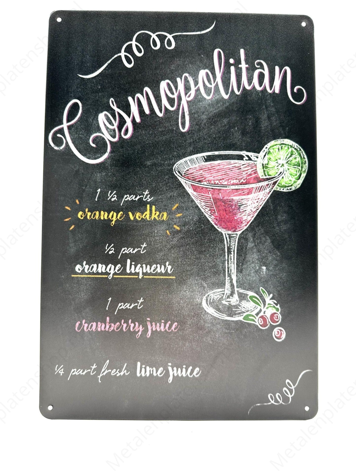 Cosmopolitan - Metal Wall Sign