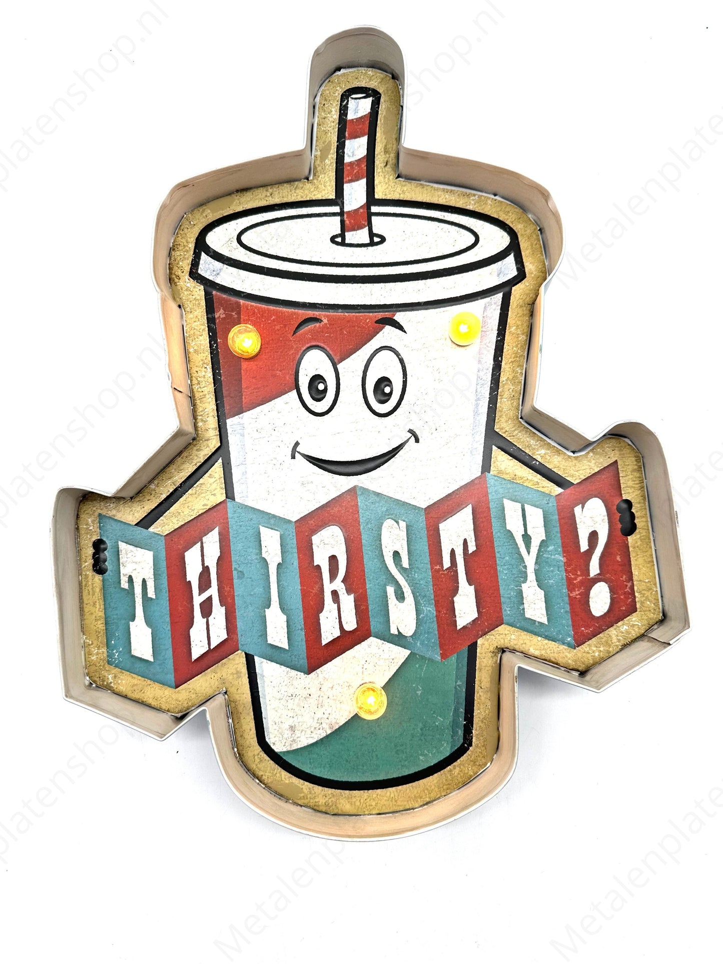Metal Light Board - Thirsty - LED lighting