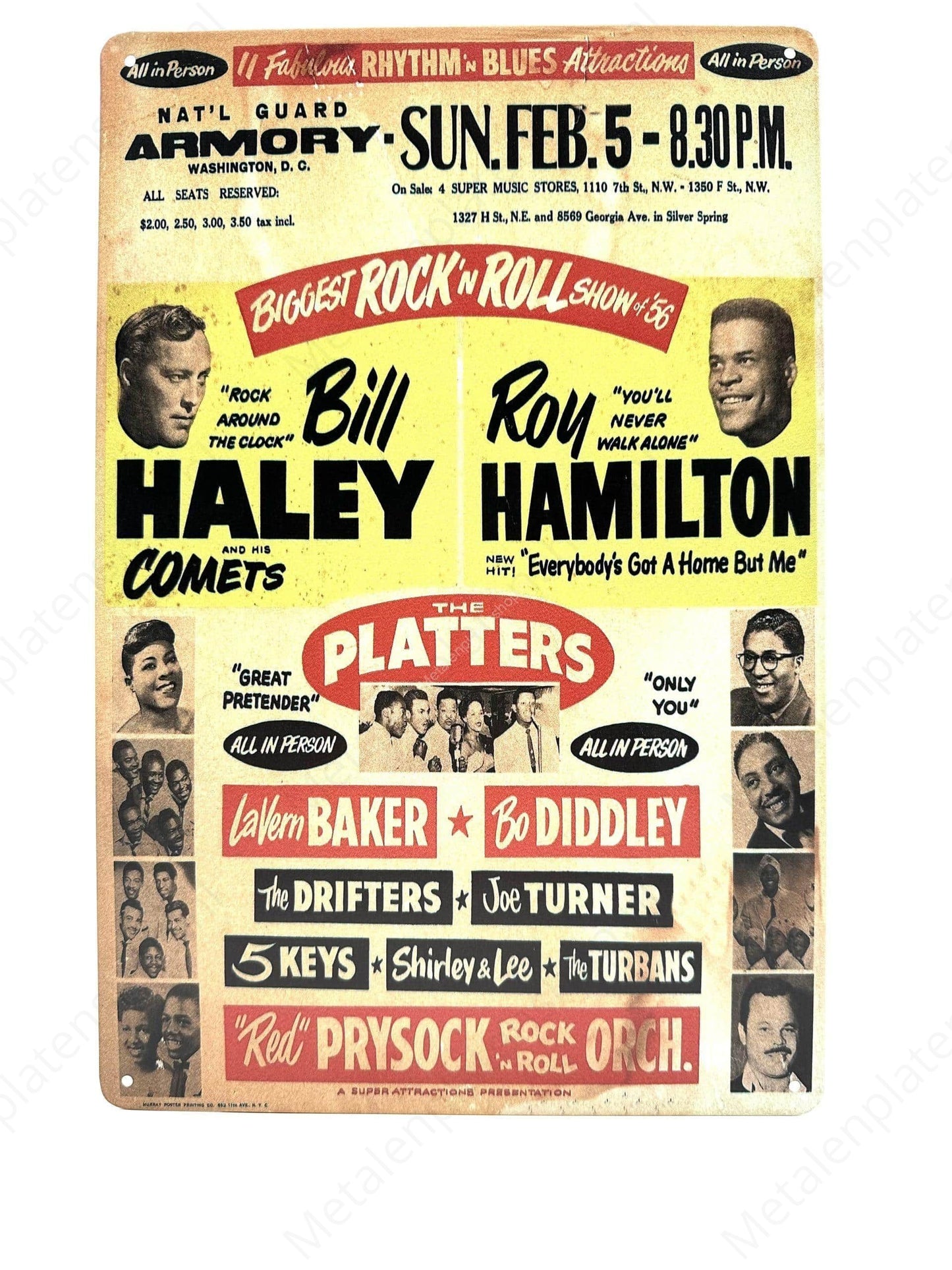 Bill Haley - Roy Hamilton - Metal Wall Sign