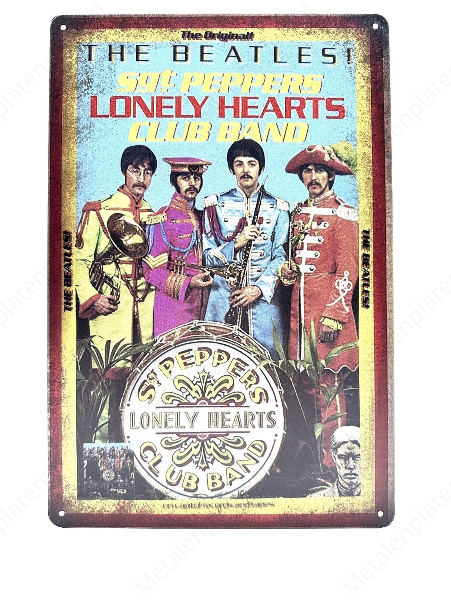 The Beatles - Lonely Hearts - Metal Wall Sign