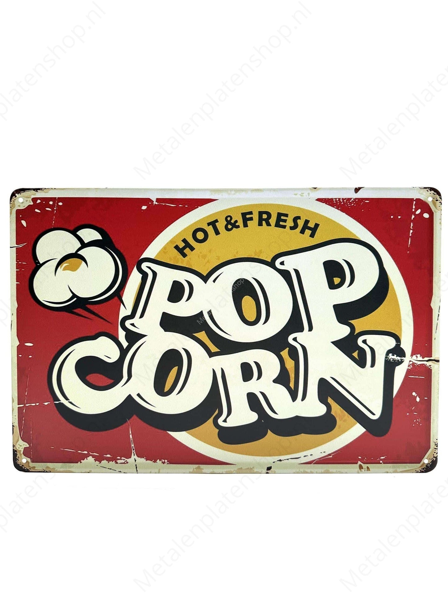 Popcorn - Metal Wall Sign