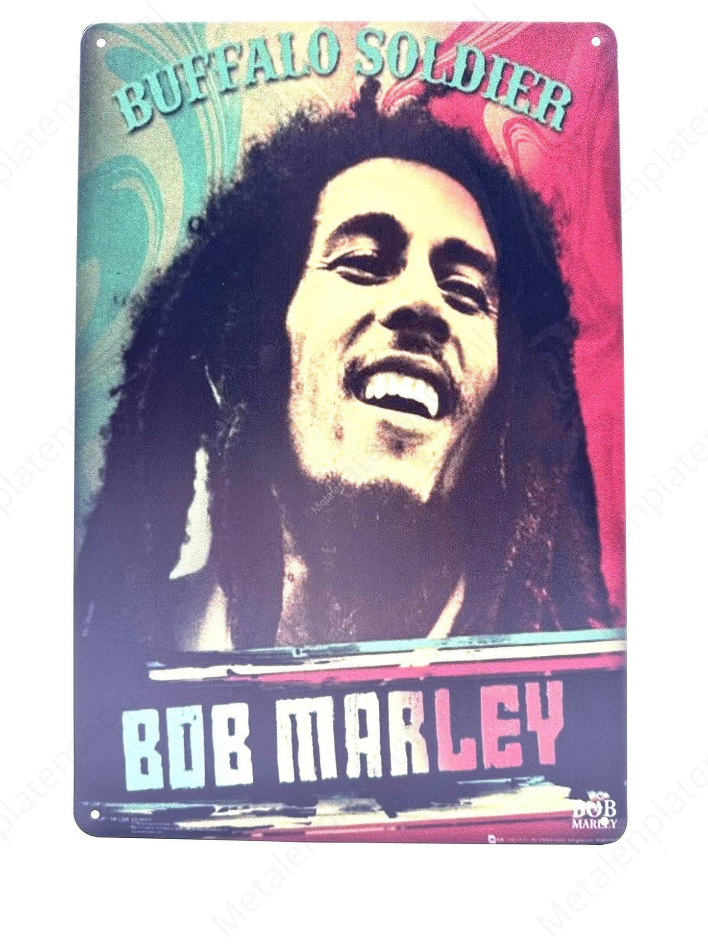 Bob Marley – Metallwandschild