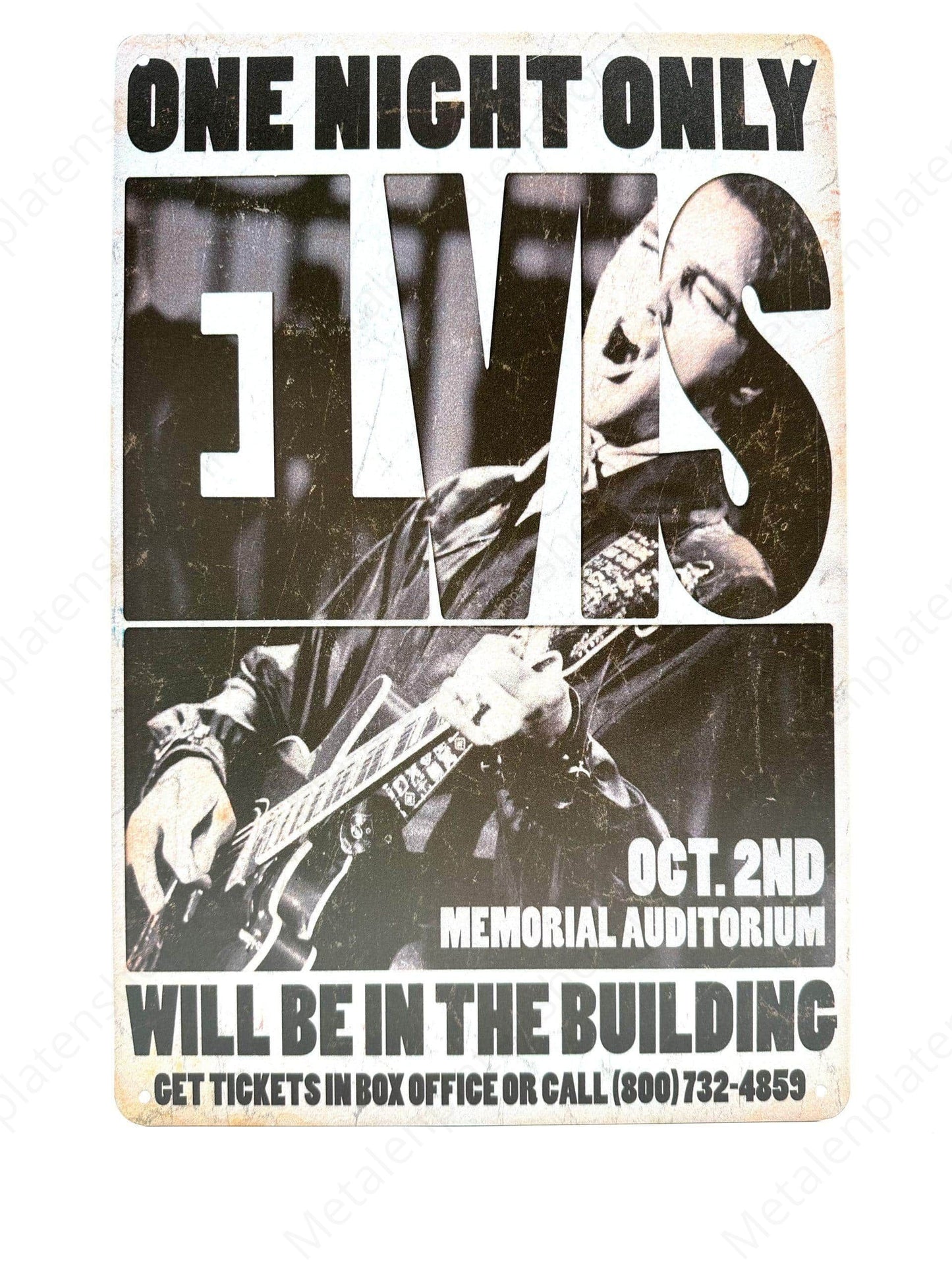 Elvis Presley One Night Only – Metall-Wandschild