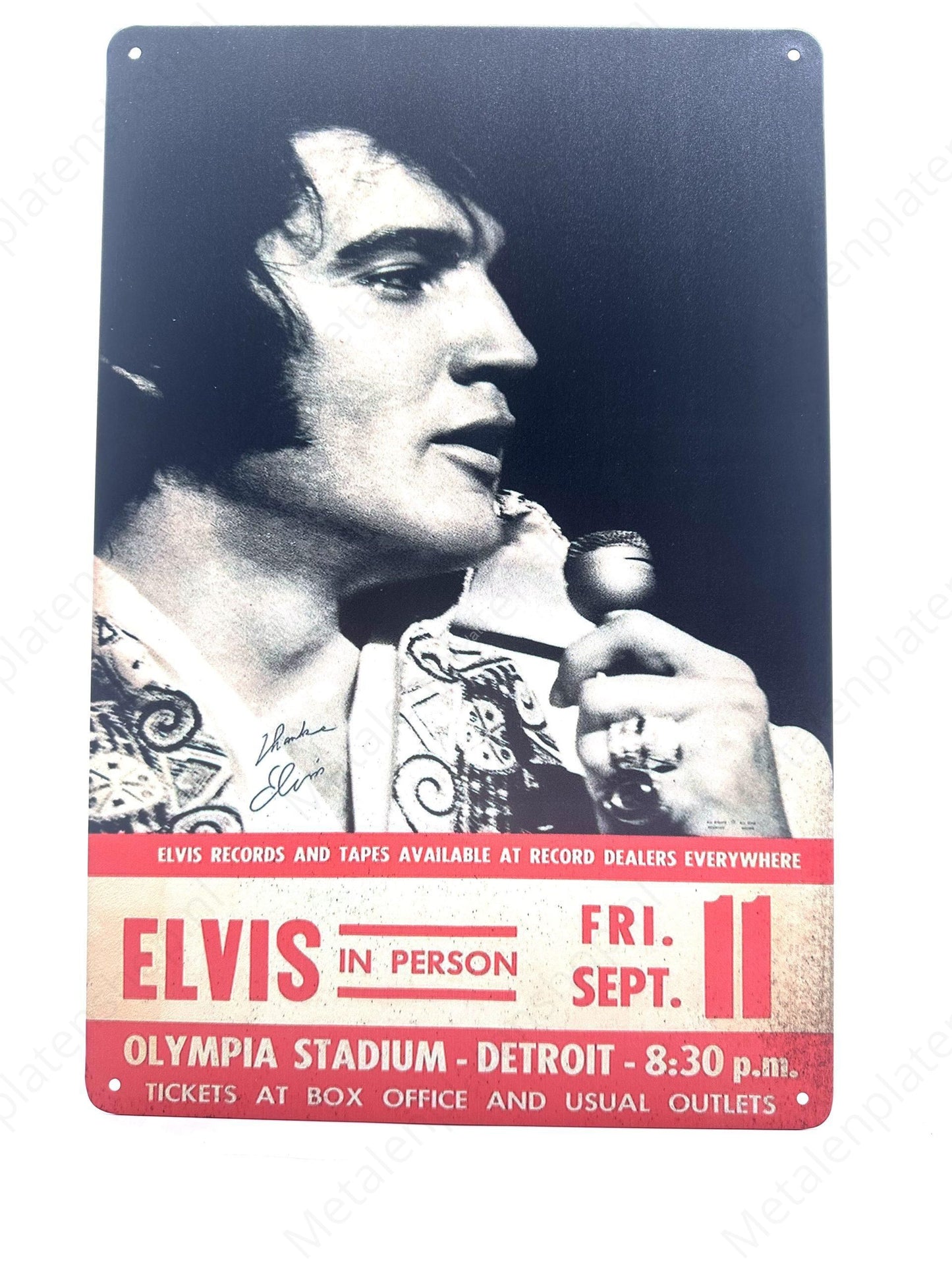 Elvis In Person - Metal Wall Sign
