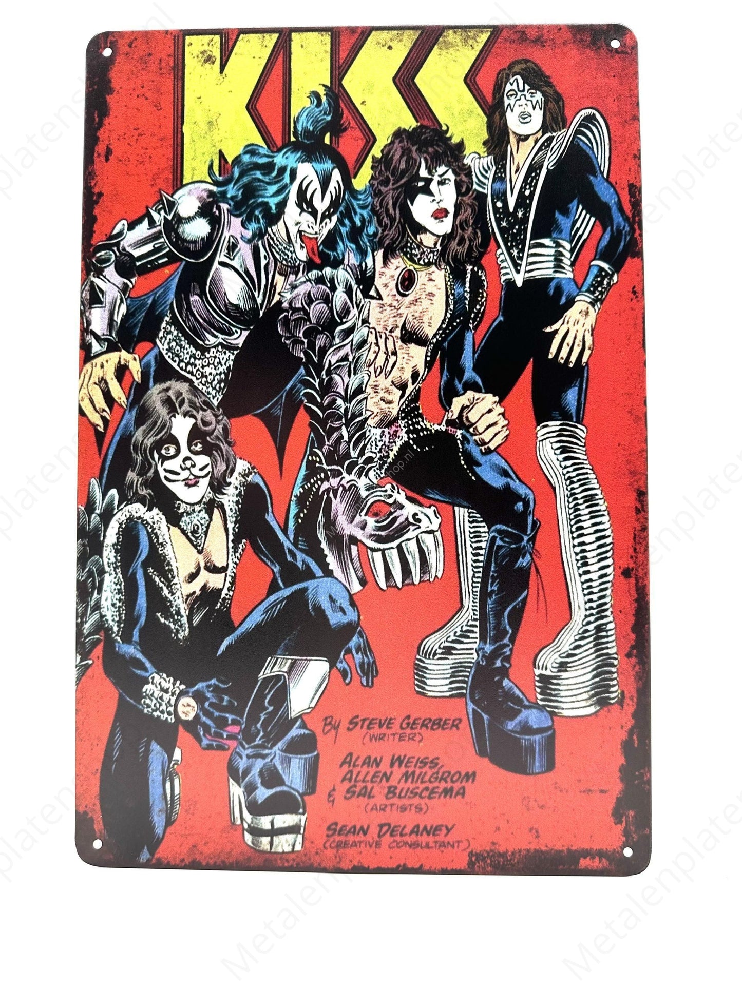 Kiss - Metallwandschild