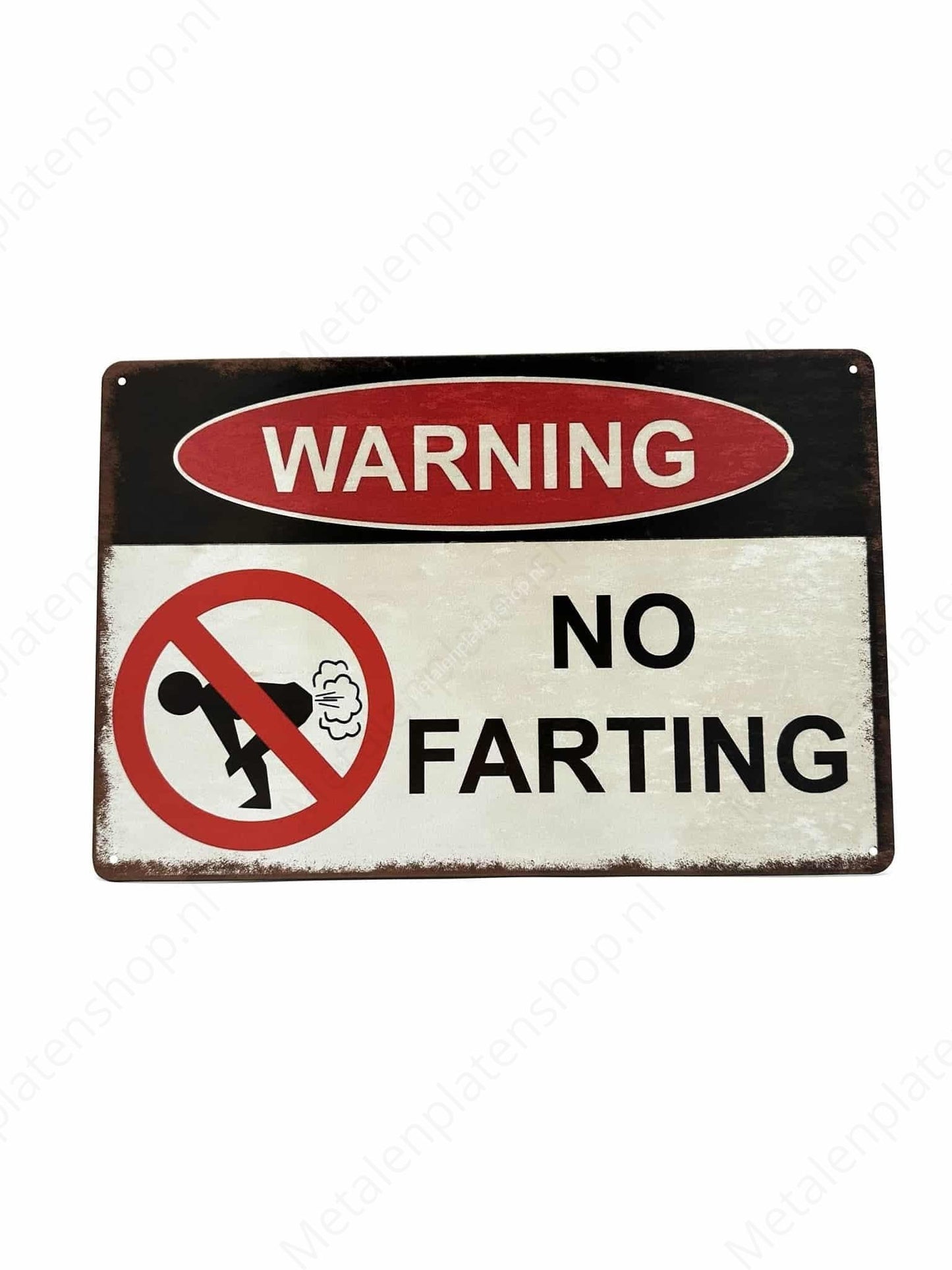 Warning No Farting - Warning - Metal Wall Sign