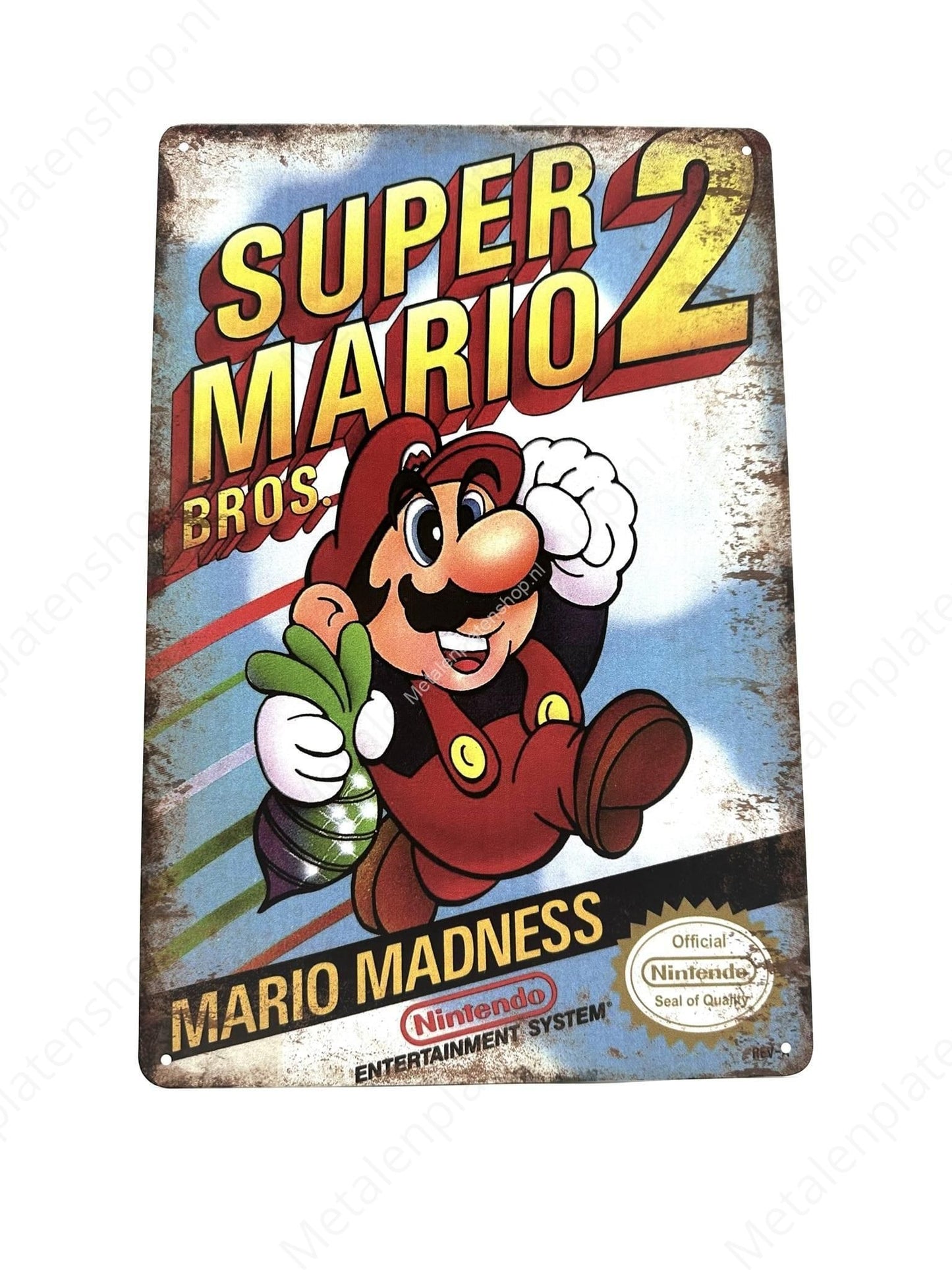 Super Mario Bros 2 - Gaming - Metal Wall Sign
