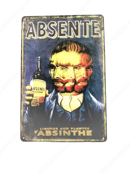Absent - Drink - Metal Wall Sign