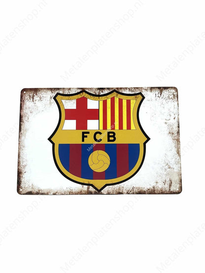 FC Barcelona - Football - Metal Wall Sign