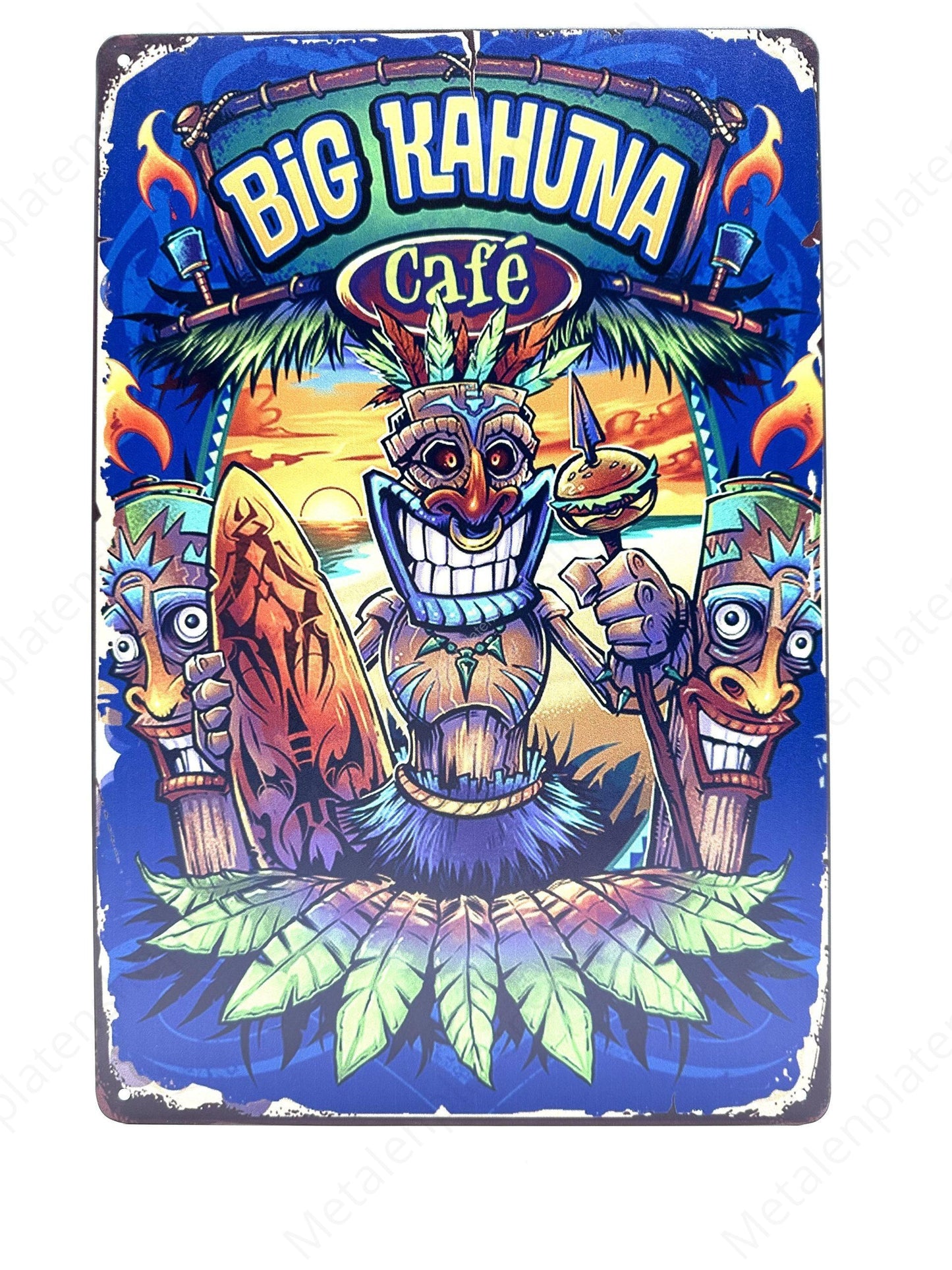 Big Kahuna Café – Metallwandschild