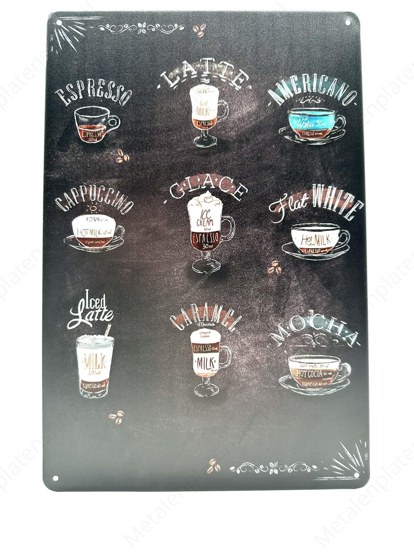 Coffee - Metalen Wandbord