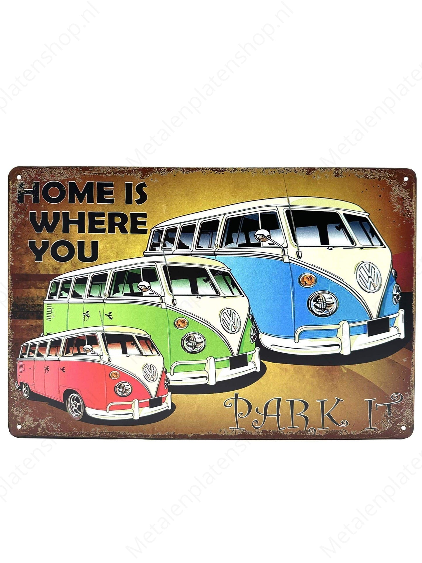 Home is where you park it - Metal Wall Sign