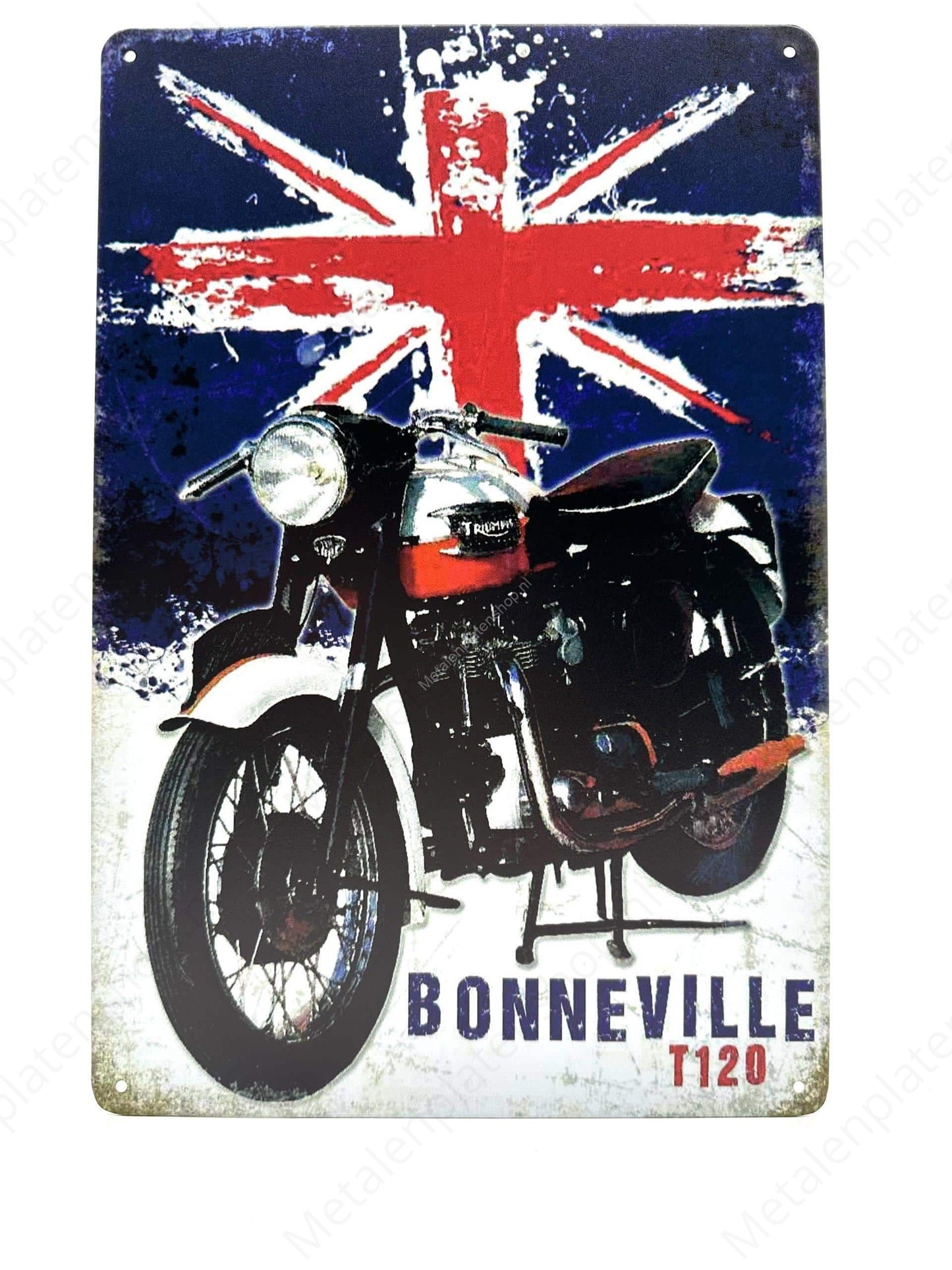 Bonneville T120 - Metallwandschild