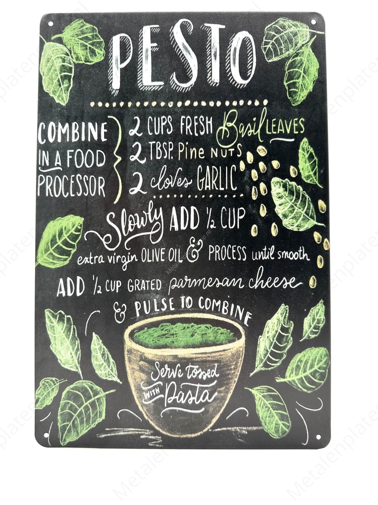 Pesto - Metal Wall Sign
