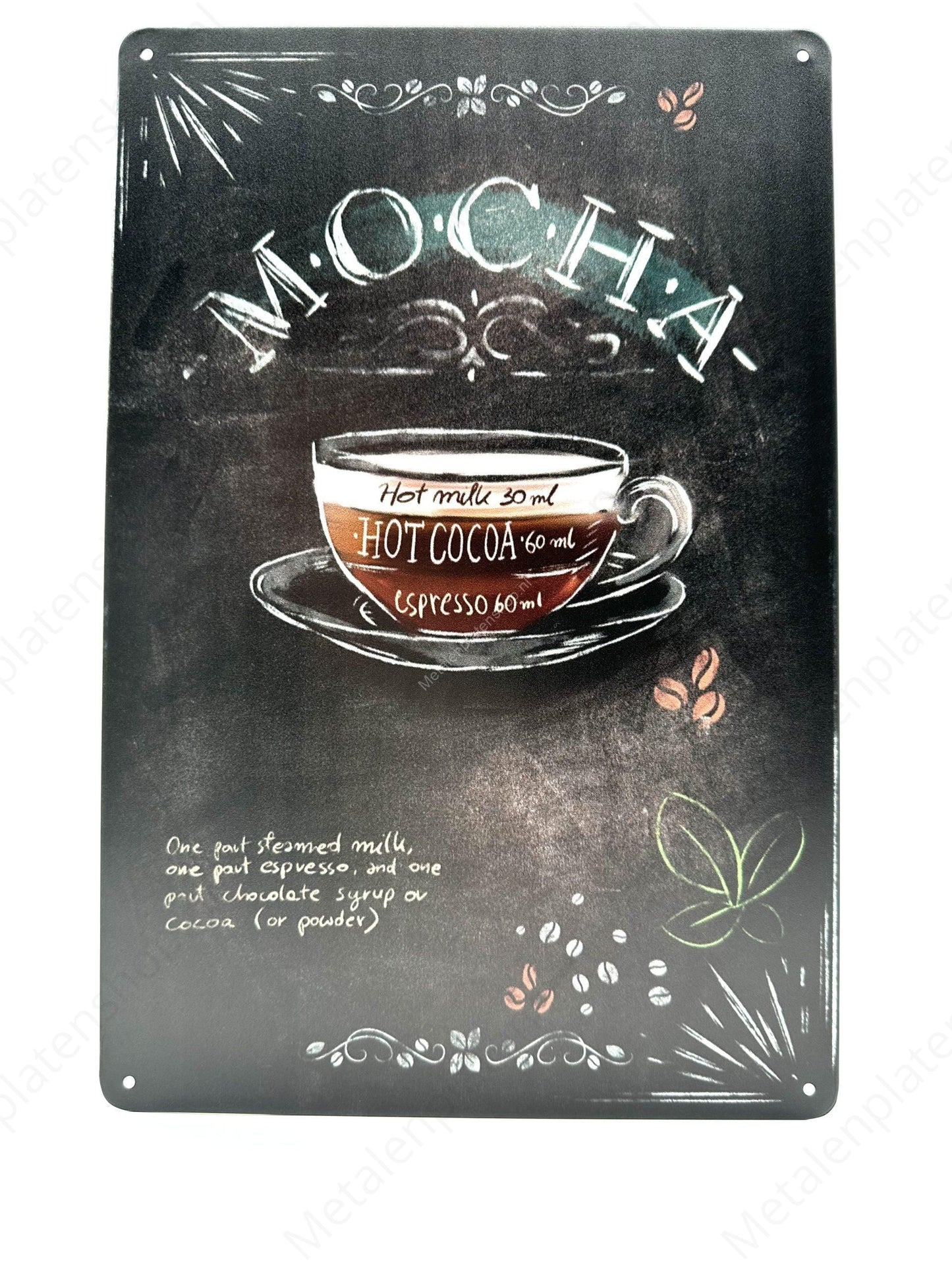 Mocha - Metal Wall Sign