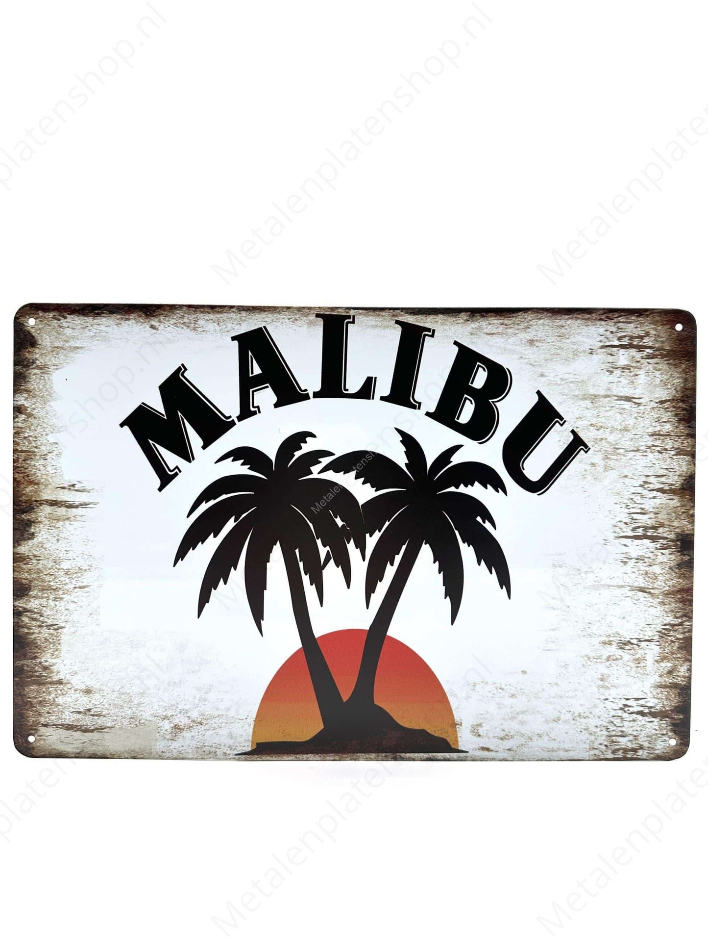 Malibu - Metallwandschild