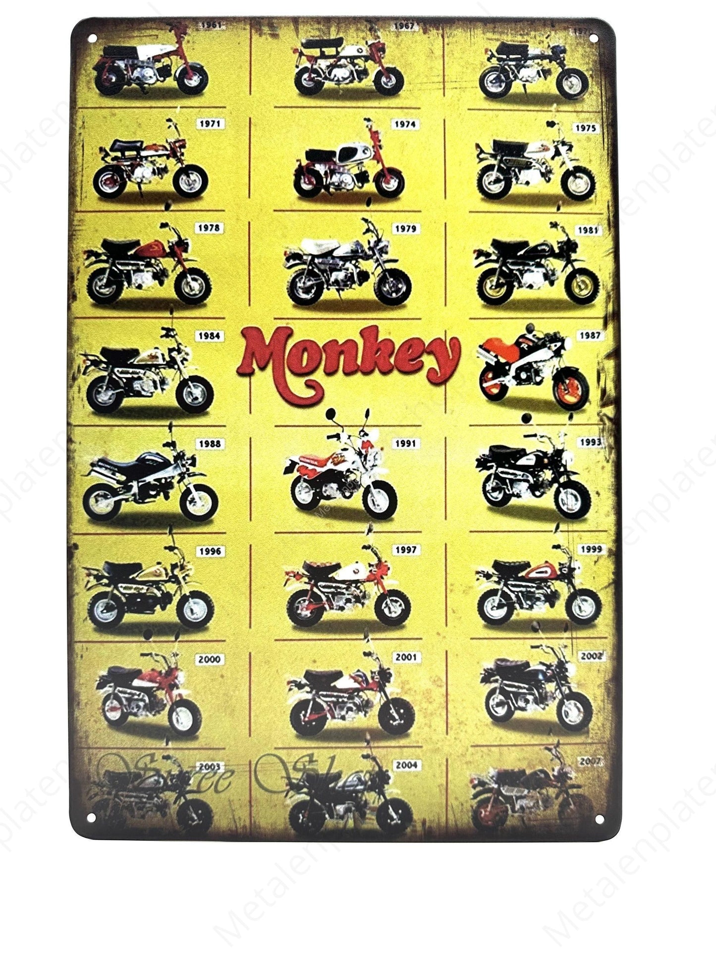 Monkey Motors - Metal Wall Sign