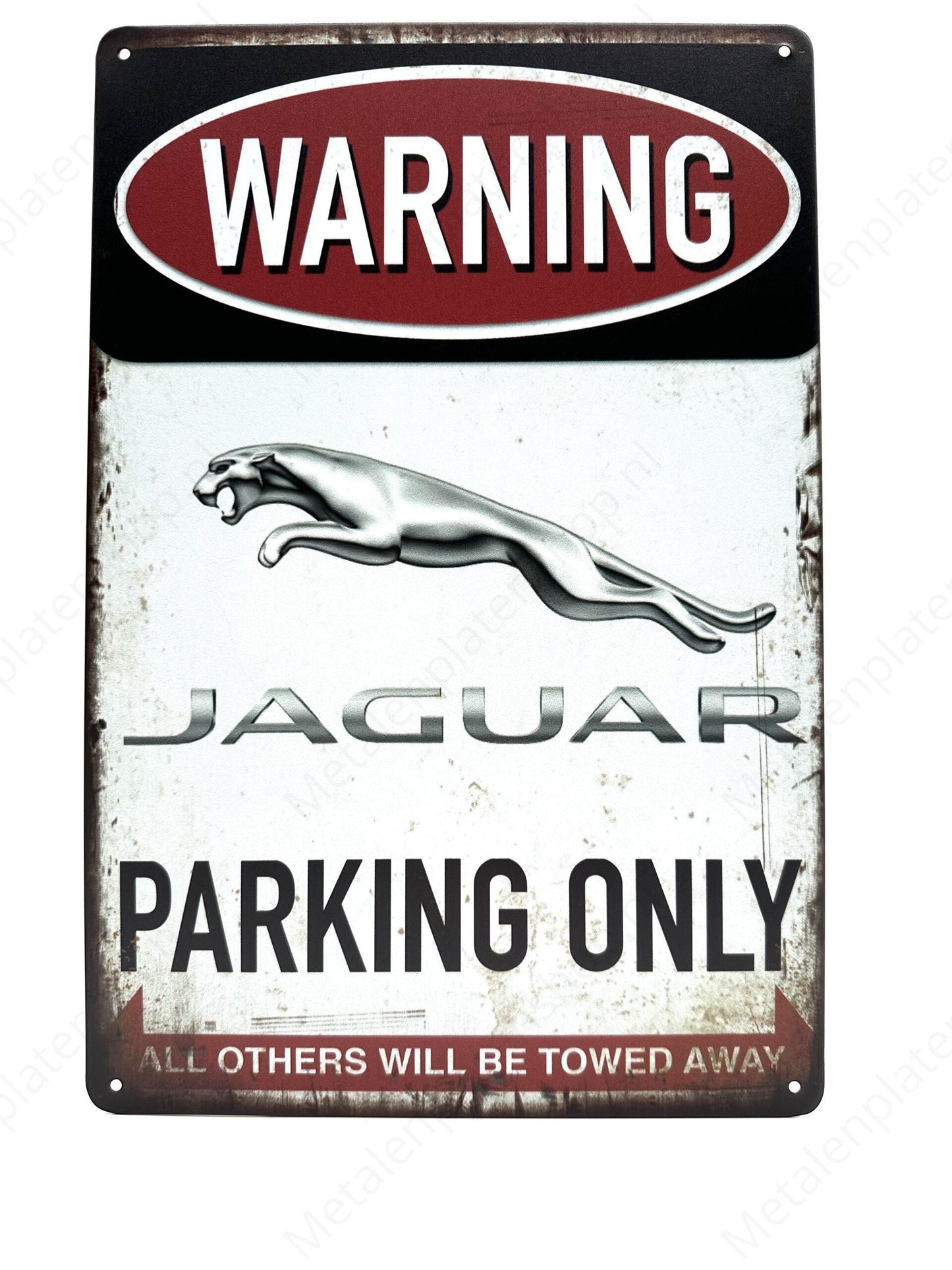 Warning - Jaguar - Parking Only - Metal Wall Sign