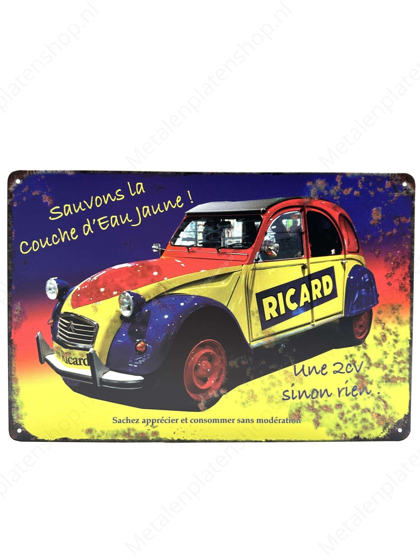 Citroen - CV2 - Ricard - Metal Wall Sign