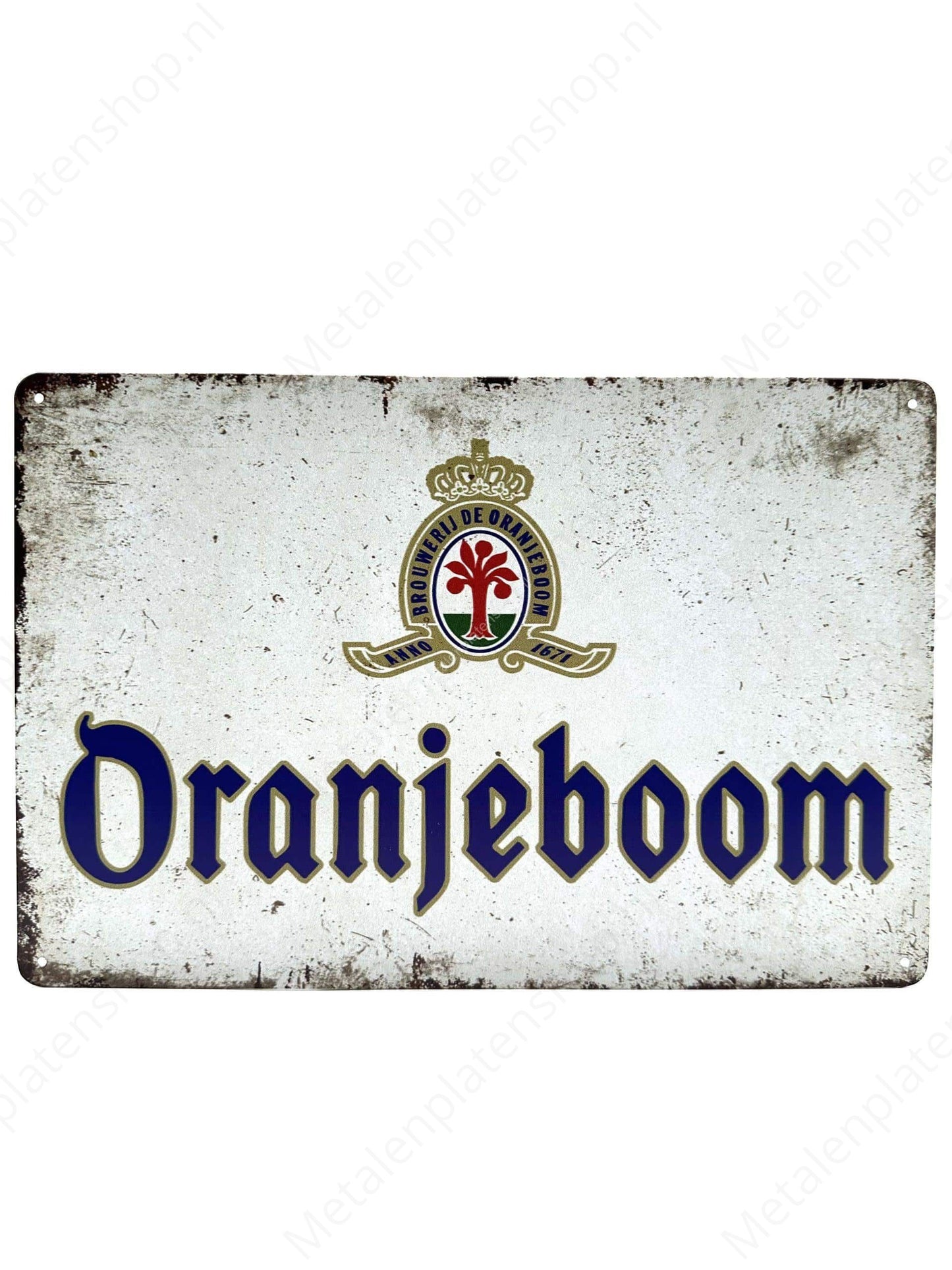Orangenbaum - Metallwandschild