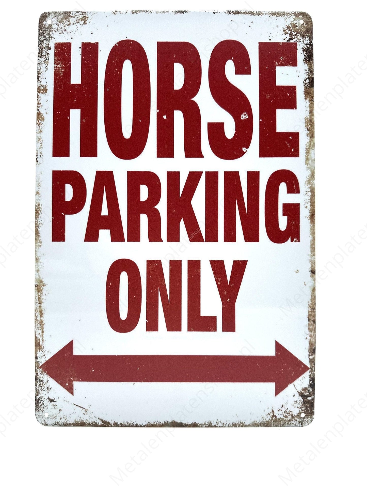 Horse Parking Only - Metal Wall Sign