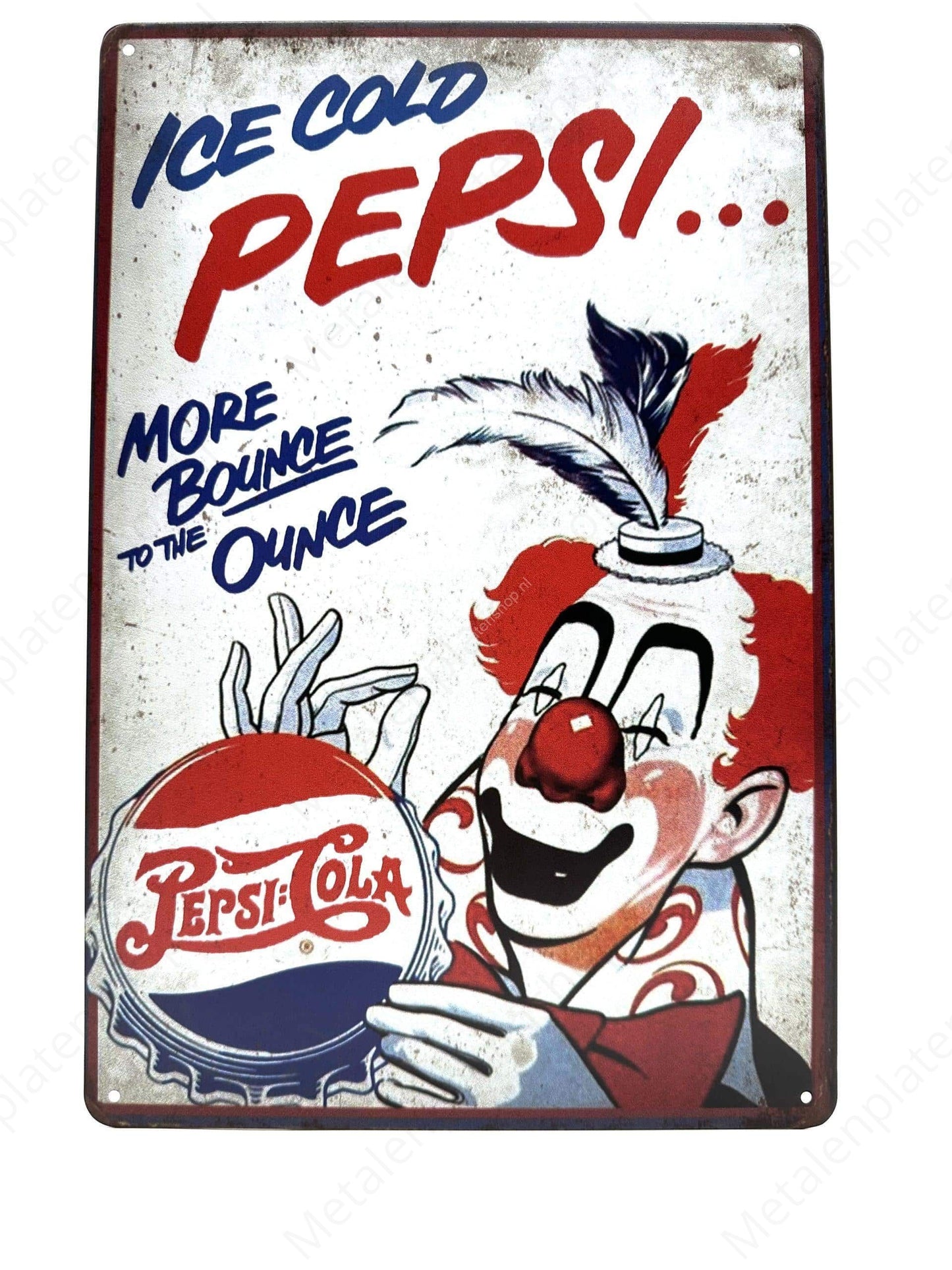Ice Cold Pepsi - More Bounce to the Ounce - Metal Wall Sign