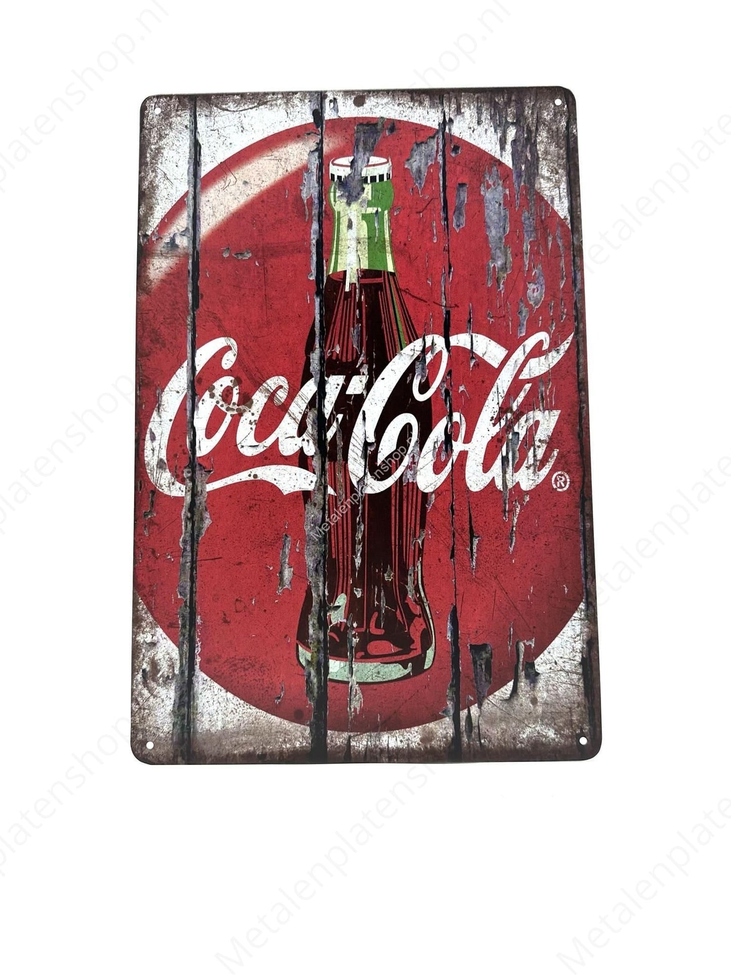 Coca Cola Vintage Bottle - Metal Wall Sign