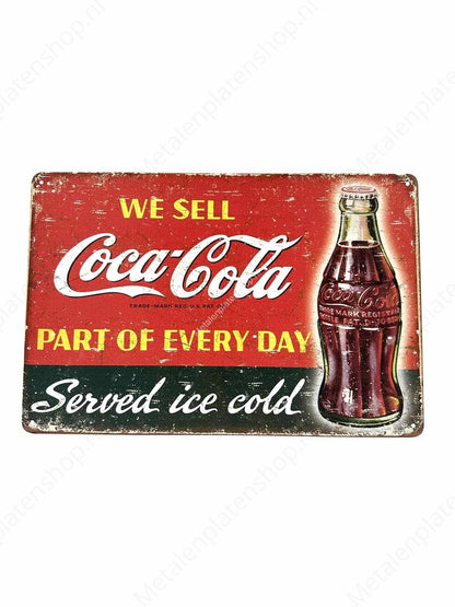 We Sell Coca Cola - Metal Wall Sign