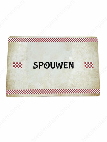 Brabant Texts - Spouwen - Metallwandschild