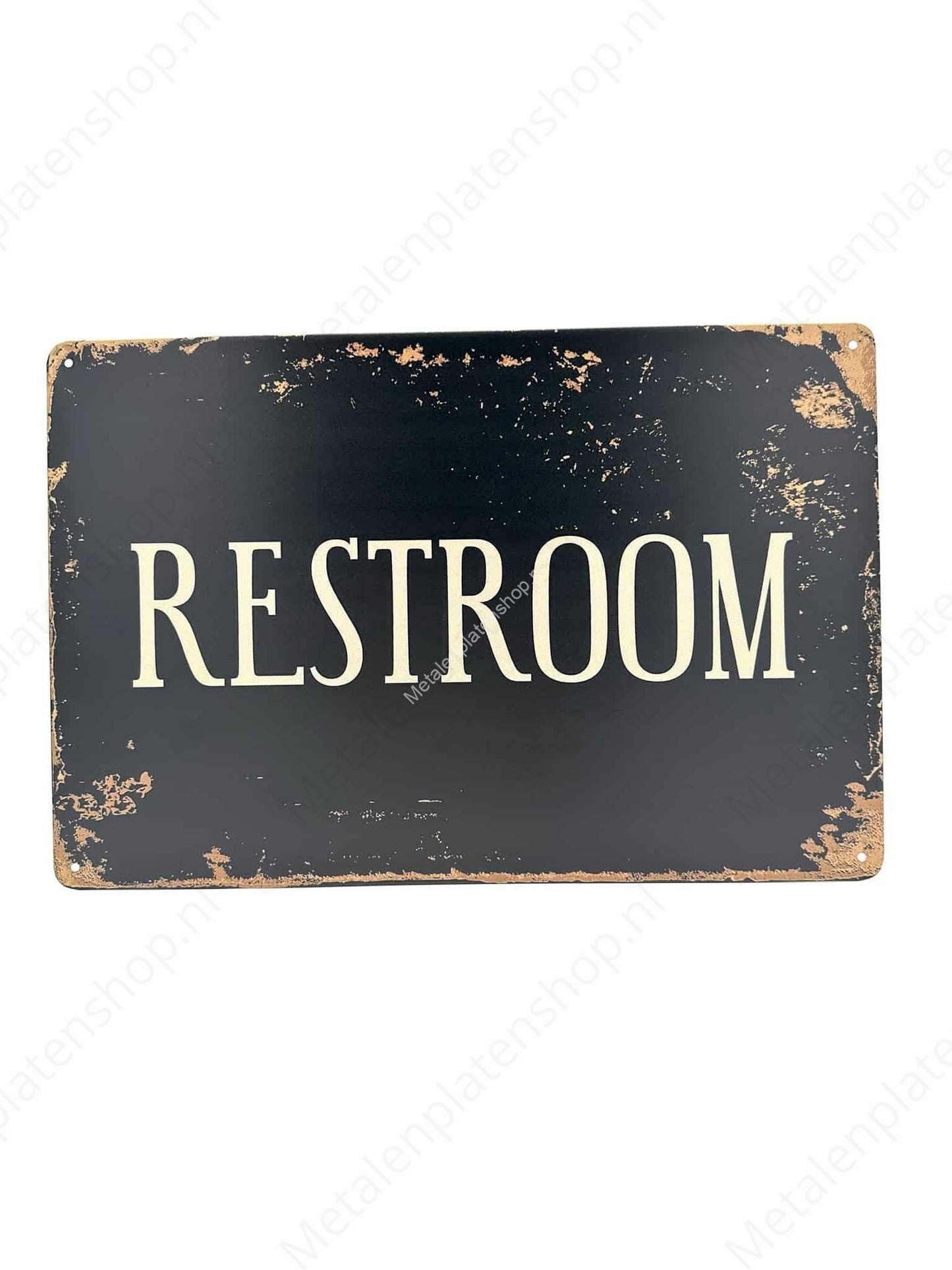 Restroom - Toilets - Metal Wall Sign