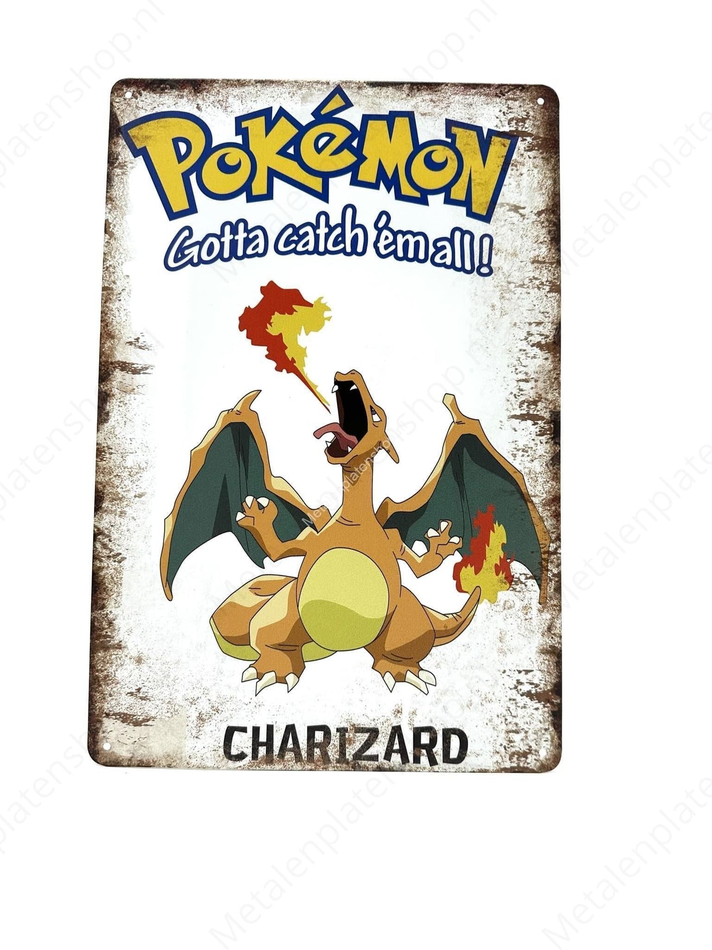 Pokemon - Charizard - Metal Wall Sign