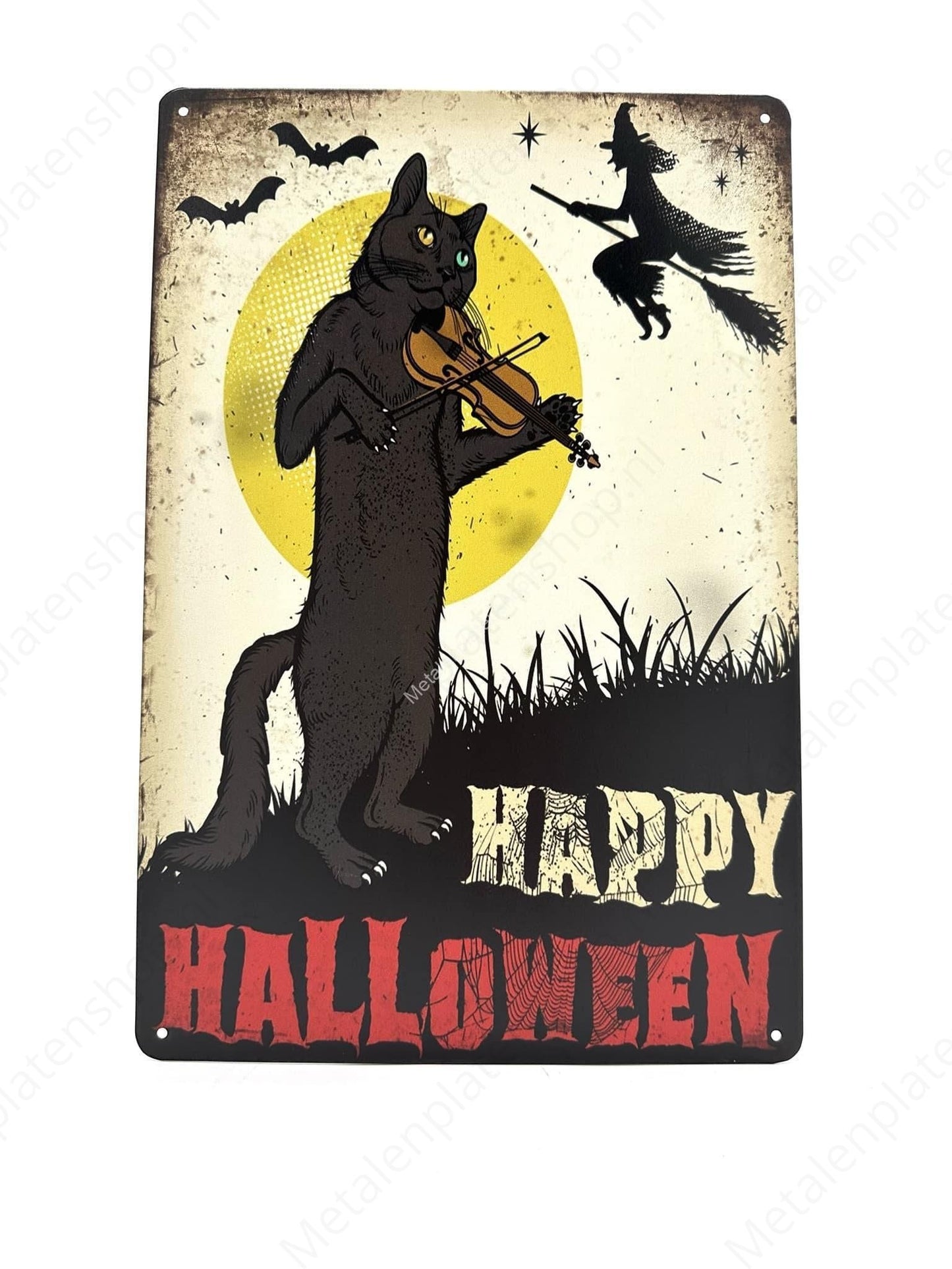 Happy Halloween - Metallwandschild