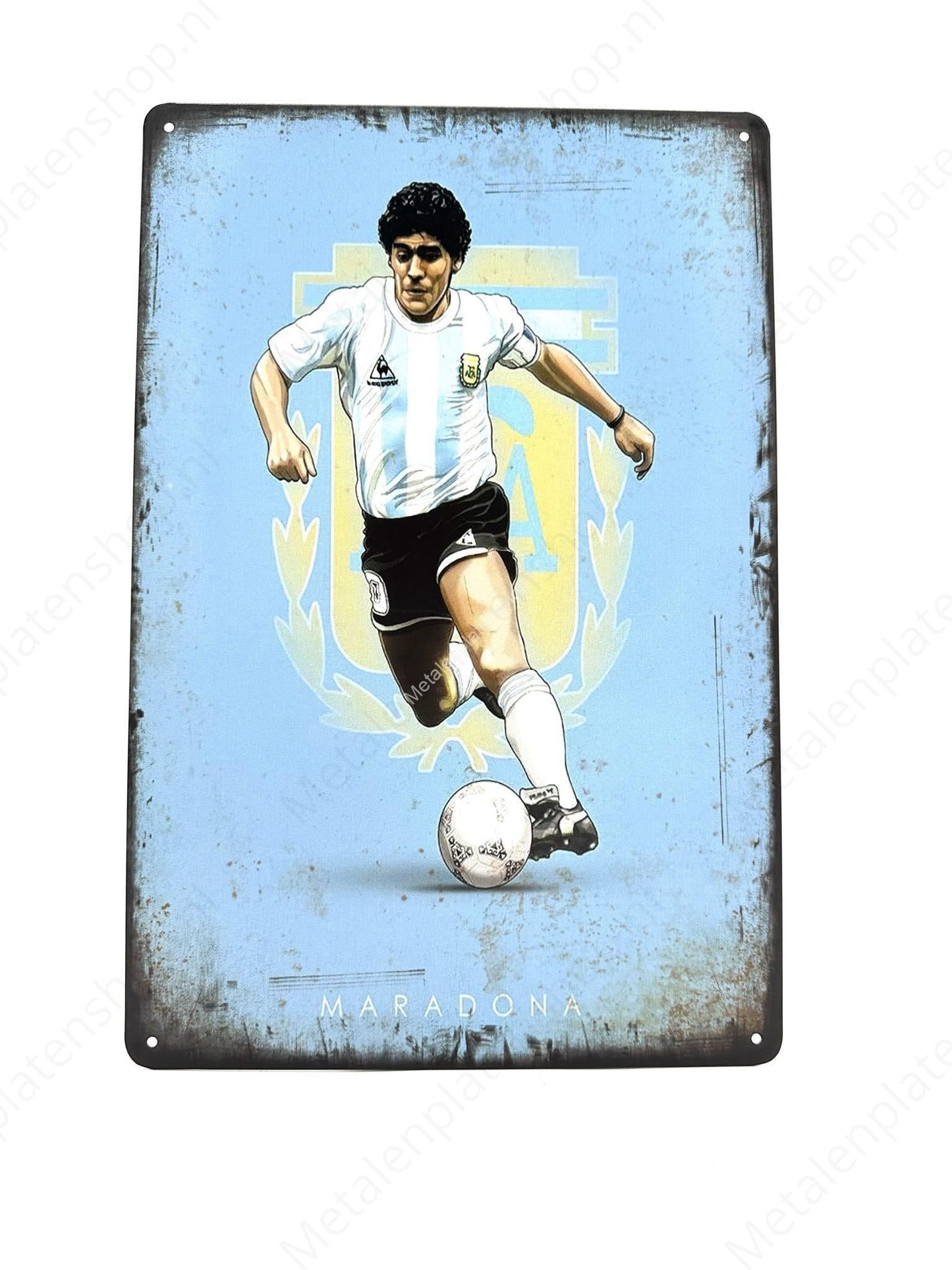 Maradona - Football - Icon - Metal Wall Sign