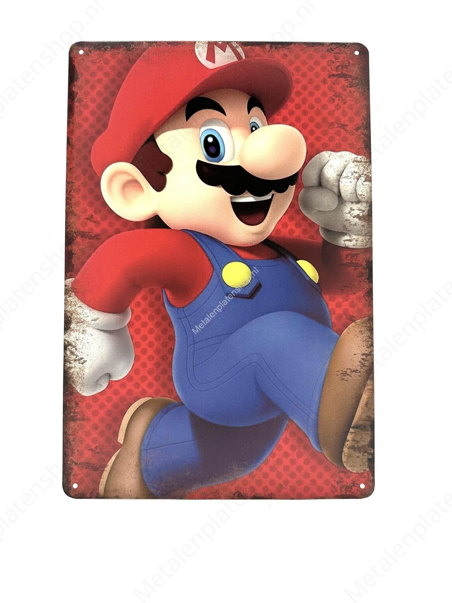 Super Mario - Red - Gaming - Metal Wall Sign