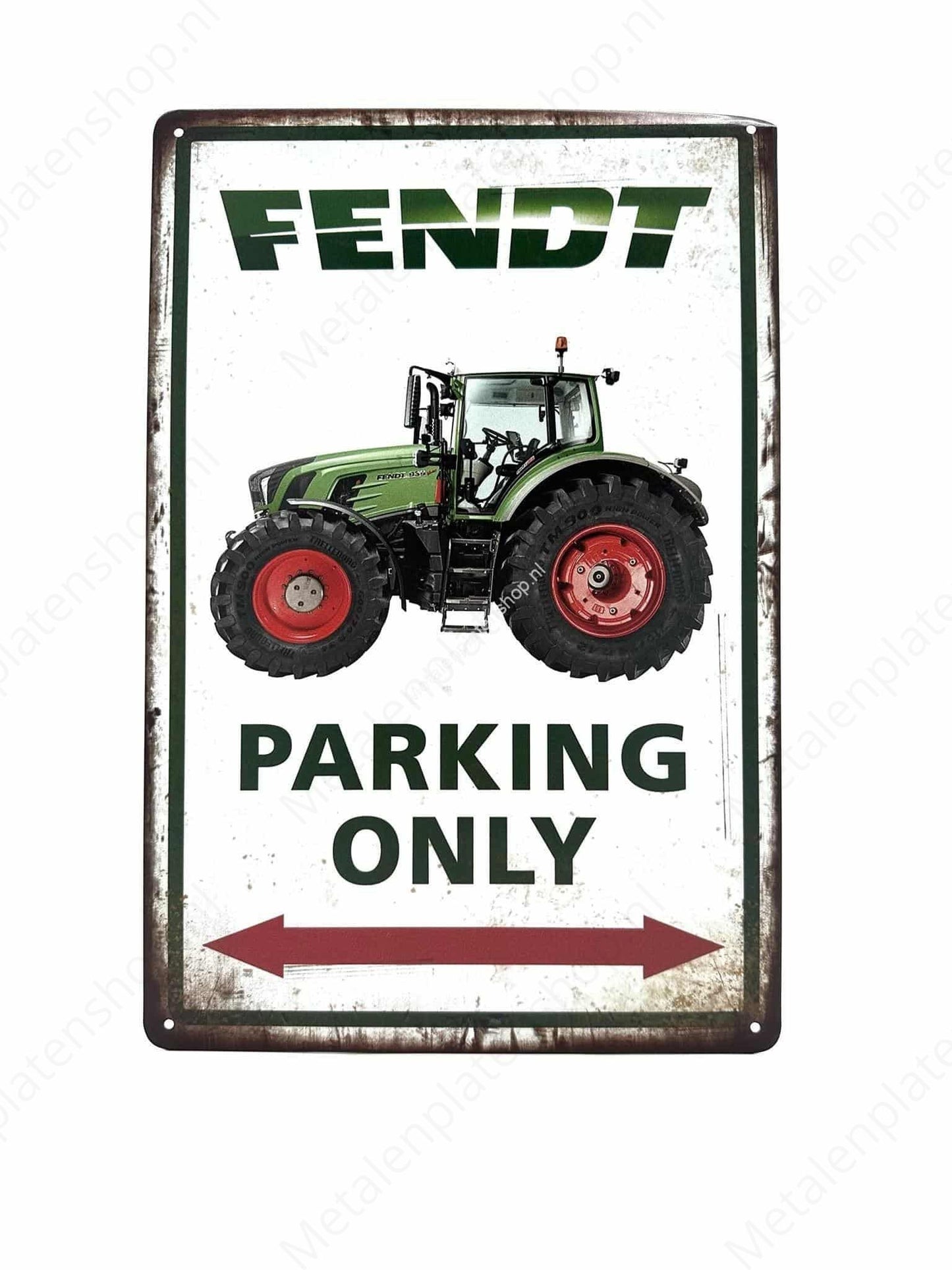 Fendt Parking Only - Traktor - Metallwandschild