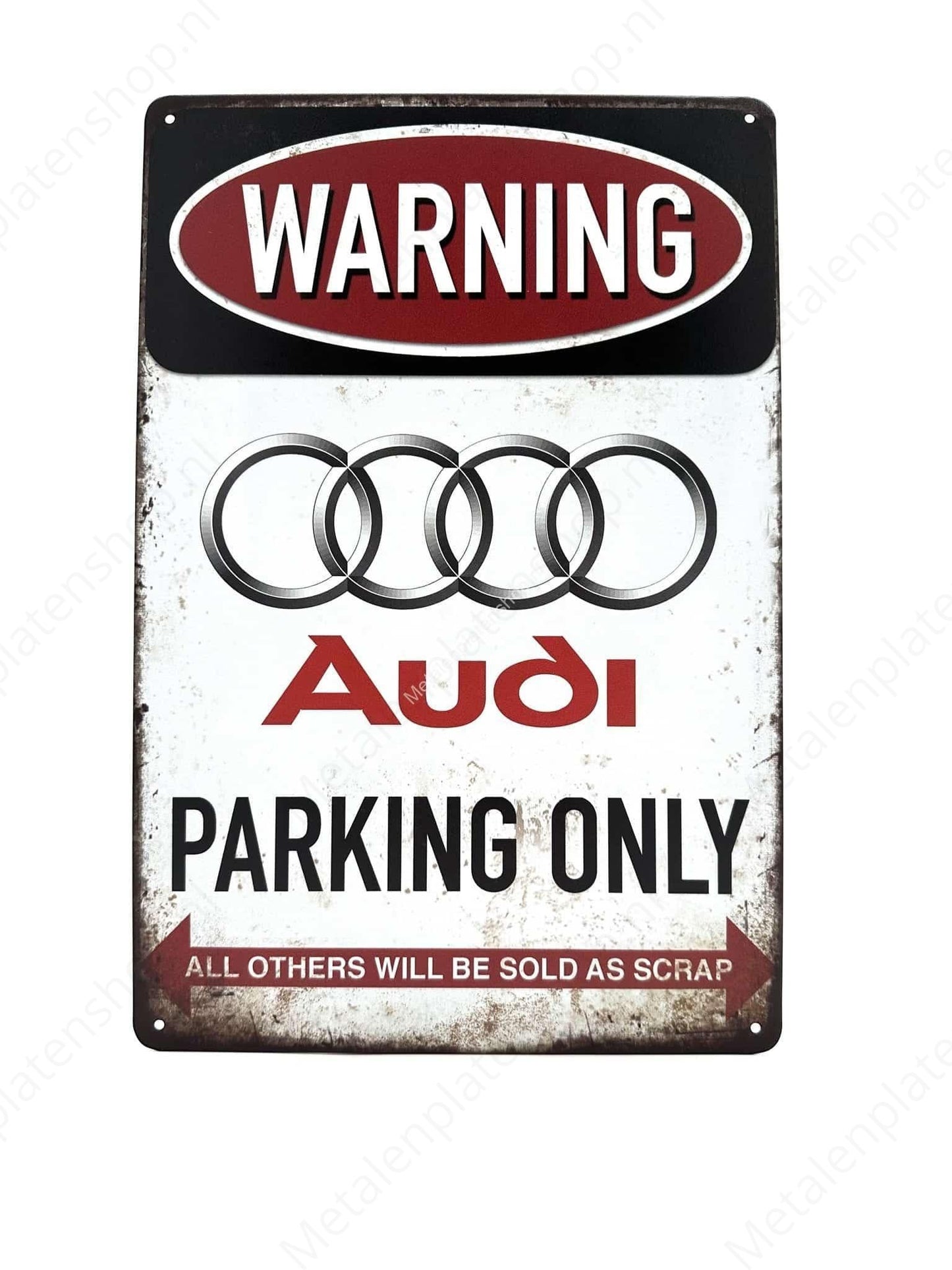 Audi Parking Only - Parking - Metal Wall Sign