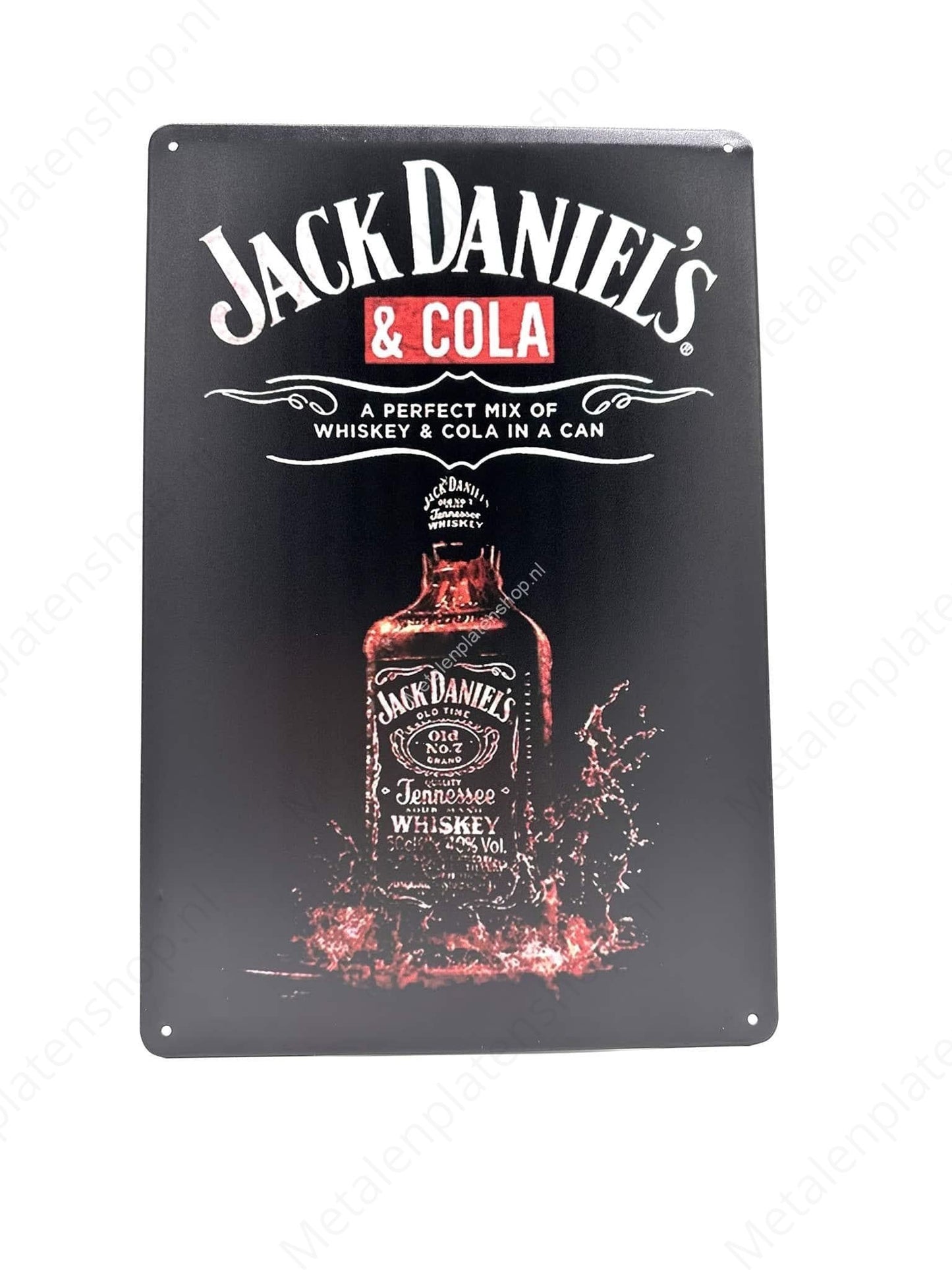 Jack Daniels - Cola - Perfect Mix - Drink - Metal Wall Sign