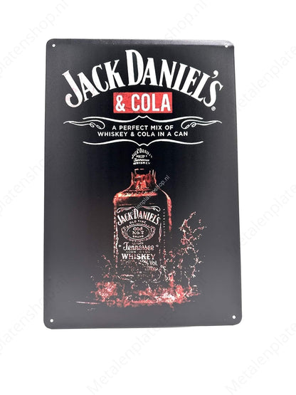 Jack Daniels - Cola - Perfect Mix - Drink - Metal Wall Sign