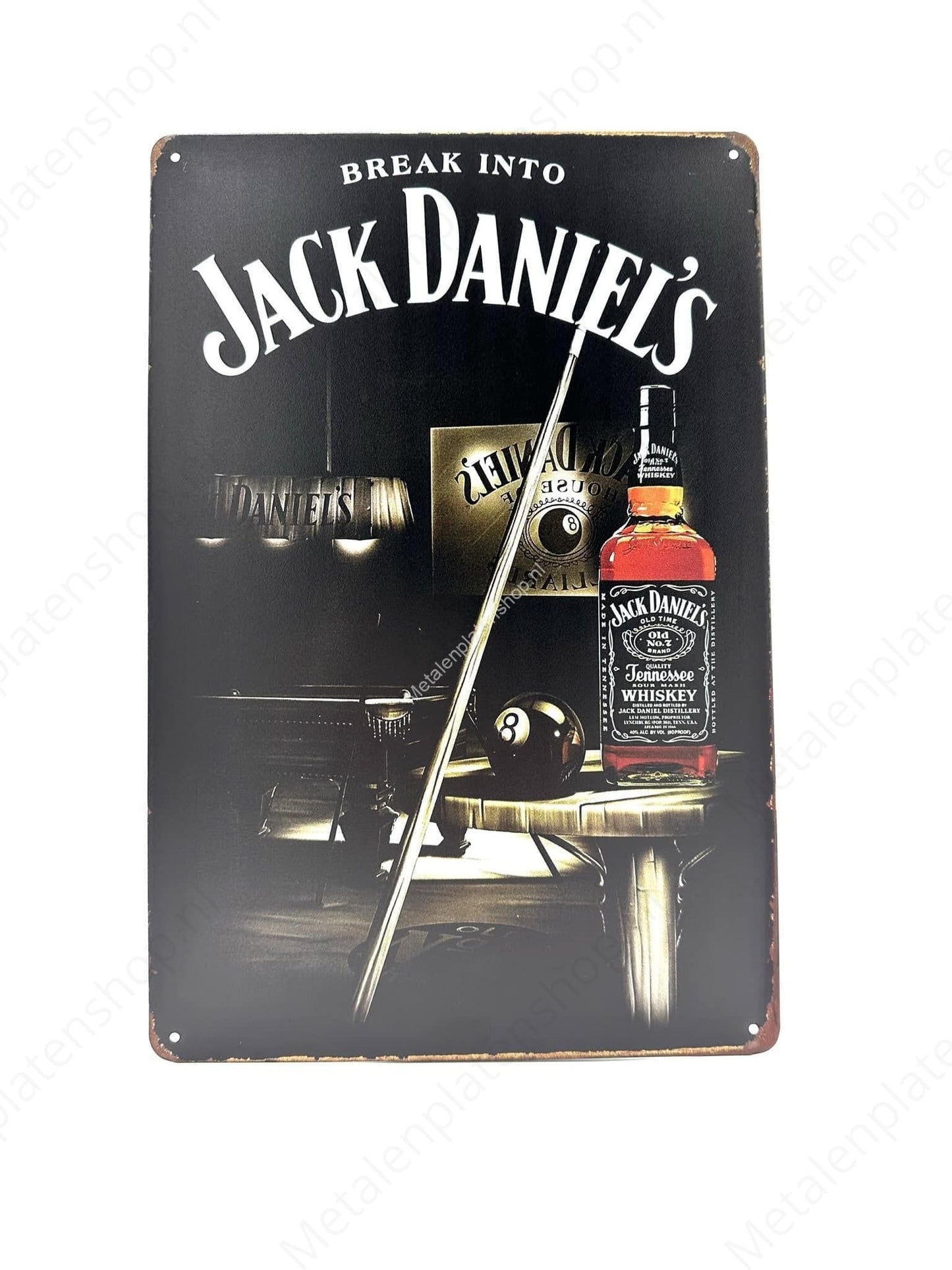 Jack Daniels – Pool – Getränk – Metallwandschild