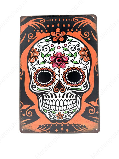 Corona Extra - Skull - Orange - Beer - Metal Wall Sign