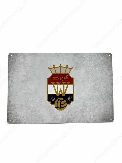 Willem II - 125 jaar - Voetbal - Metalen Wandbord